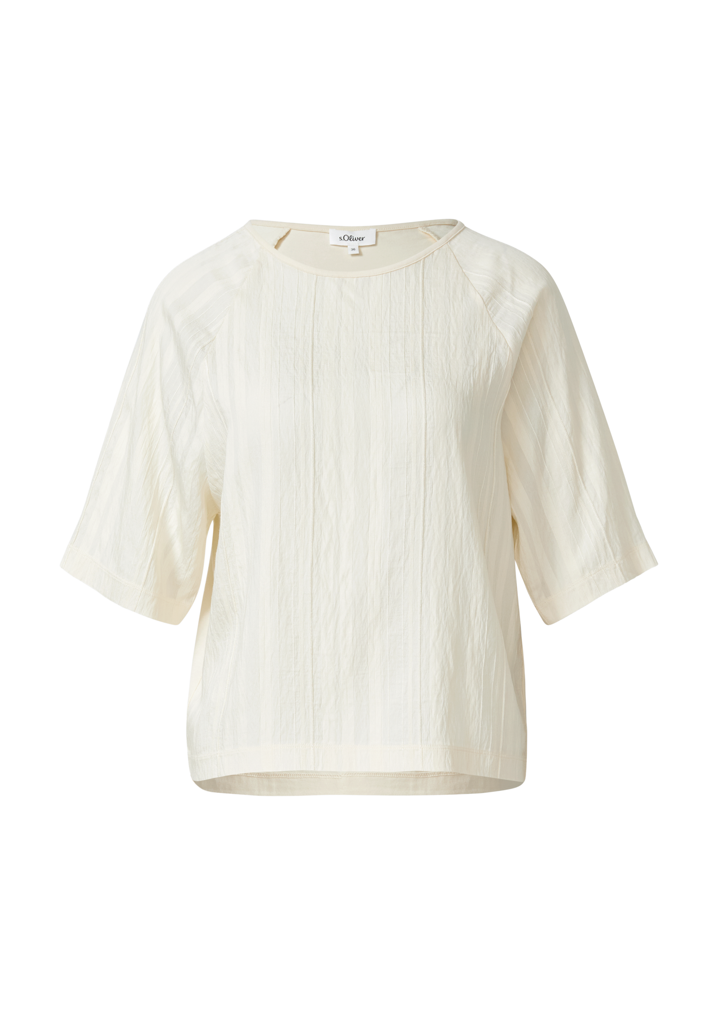 Overhemdblouse in stoffenmix