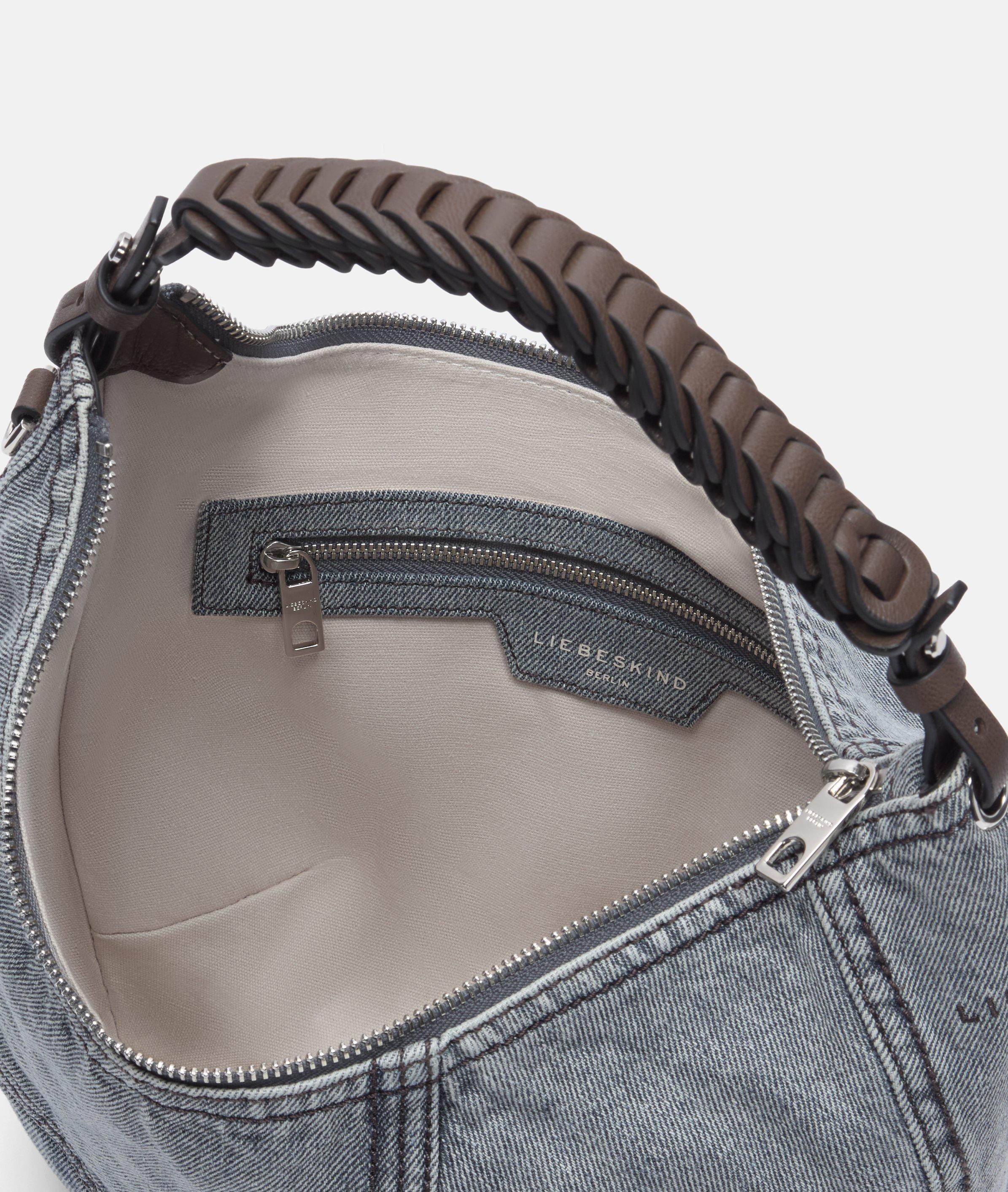 Denim Luna Hobo S in blau, beige & schwarz