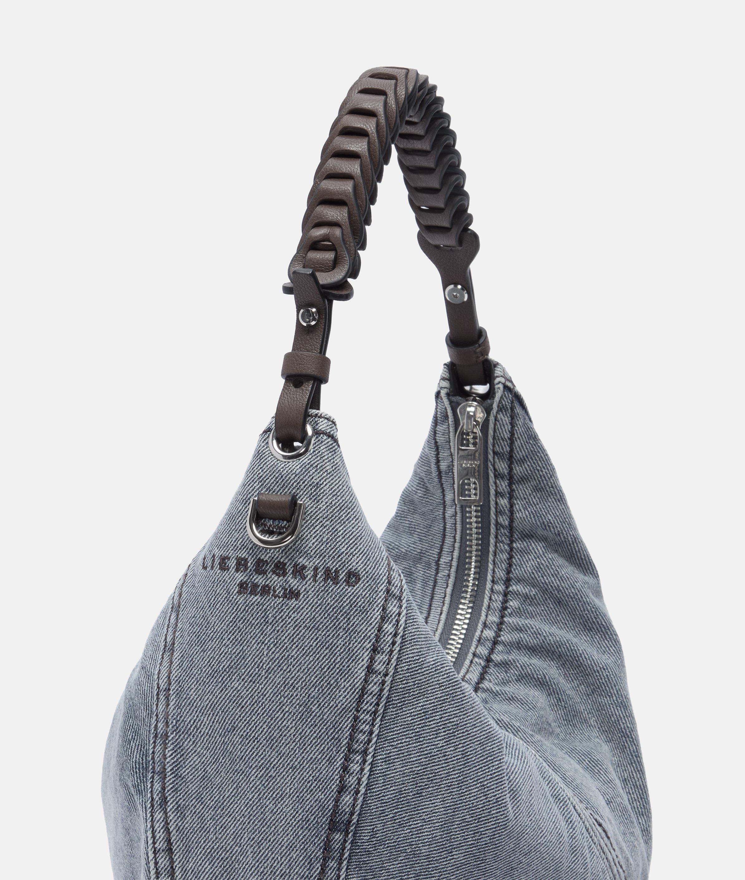 Denim Luna Hobo S in blau, beige & schwarz