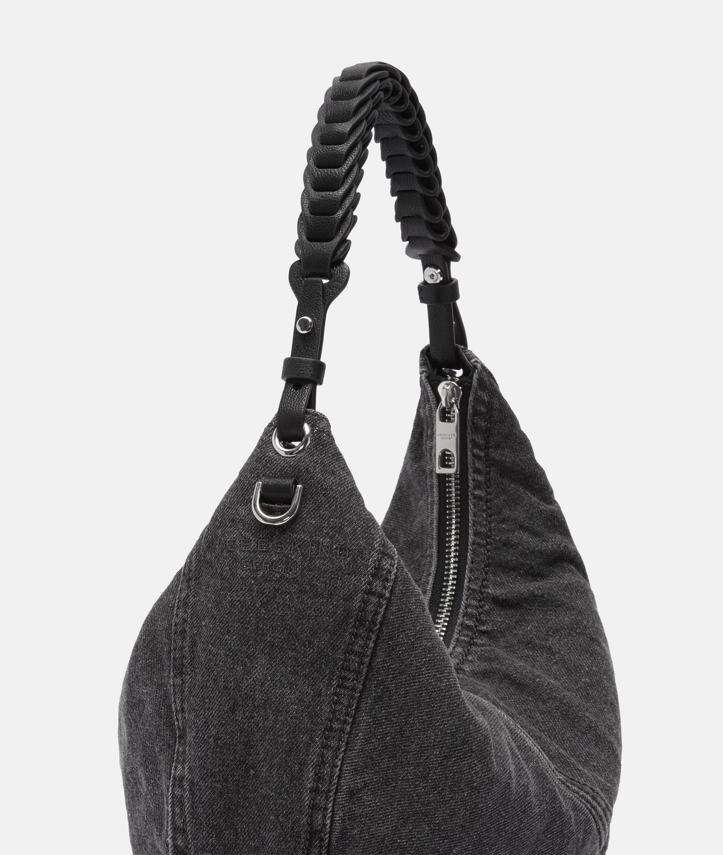 Denim Luna Hobo S in schwarz, beige & blau