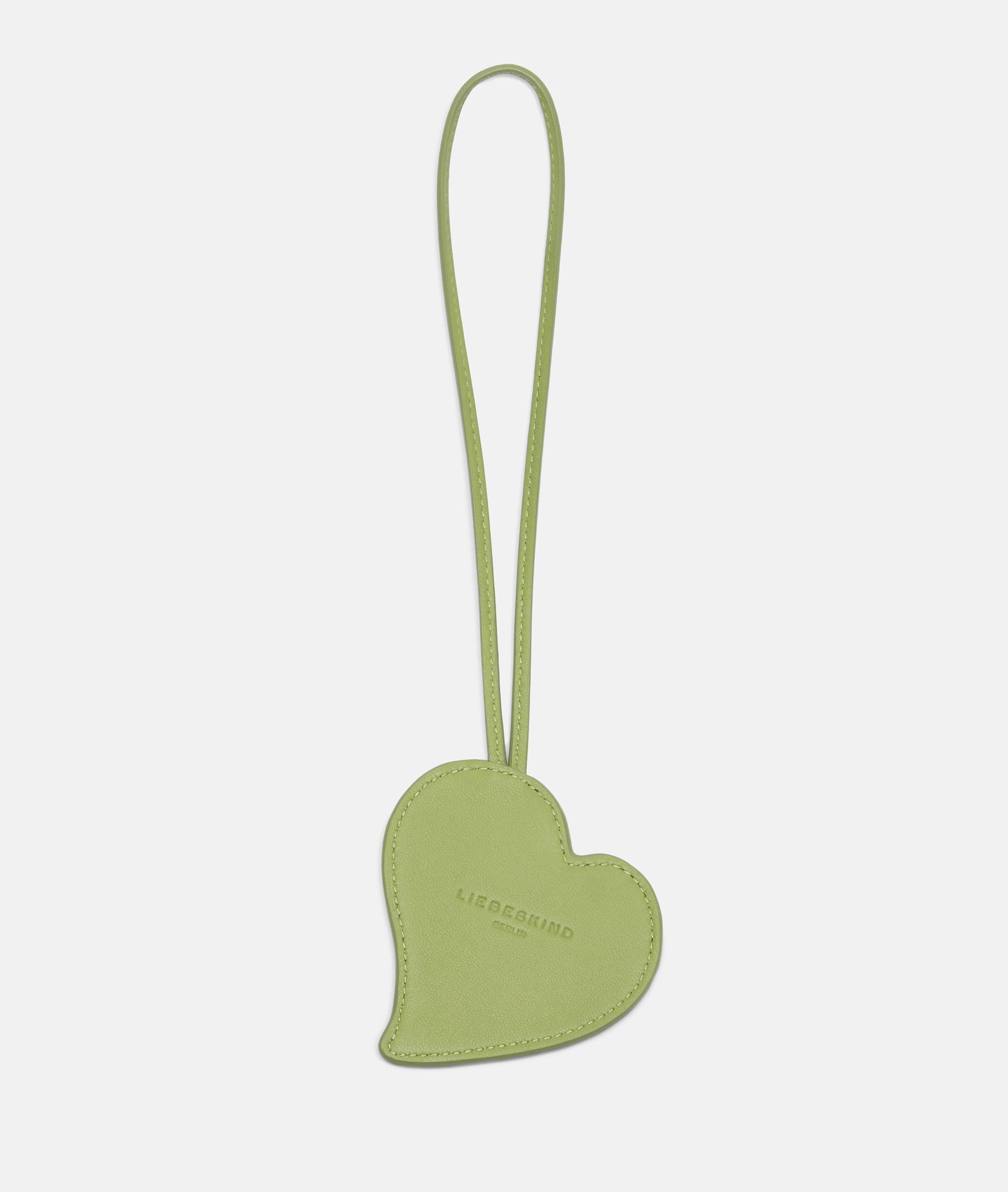 Heart Mirror Pendant in grün, schwarz & braun