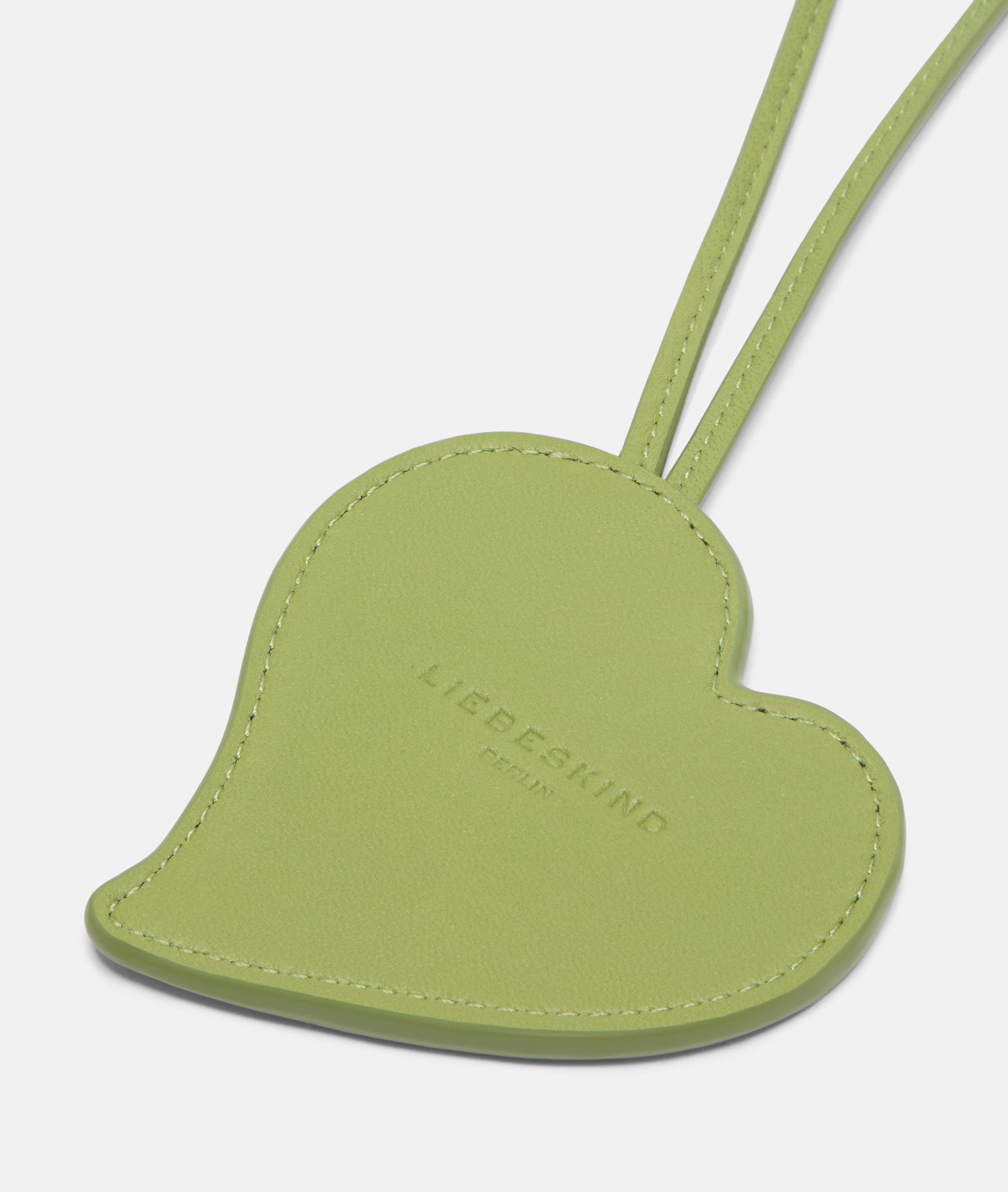 Heart Mirror Pendant in grün, schwarz & braun