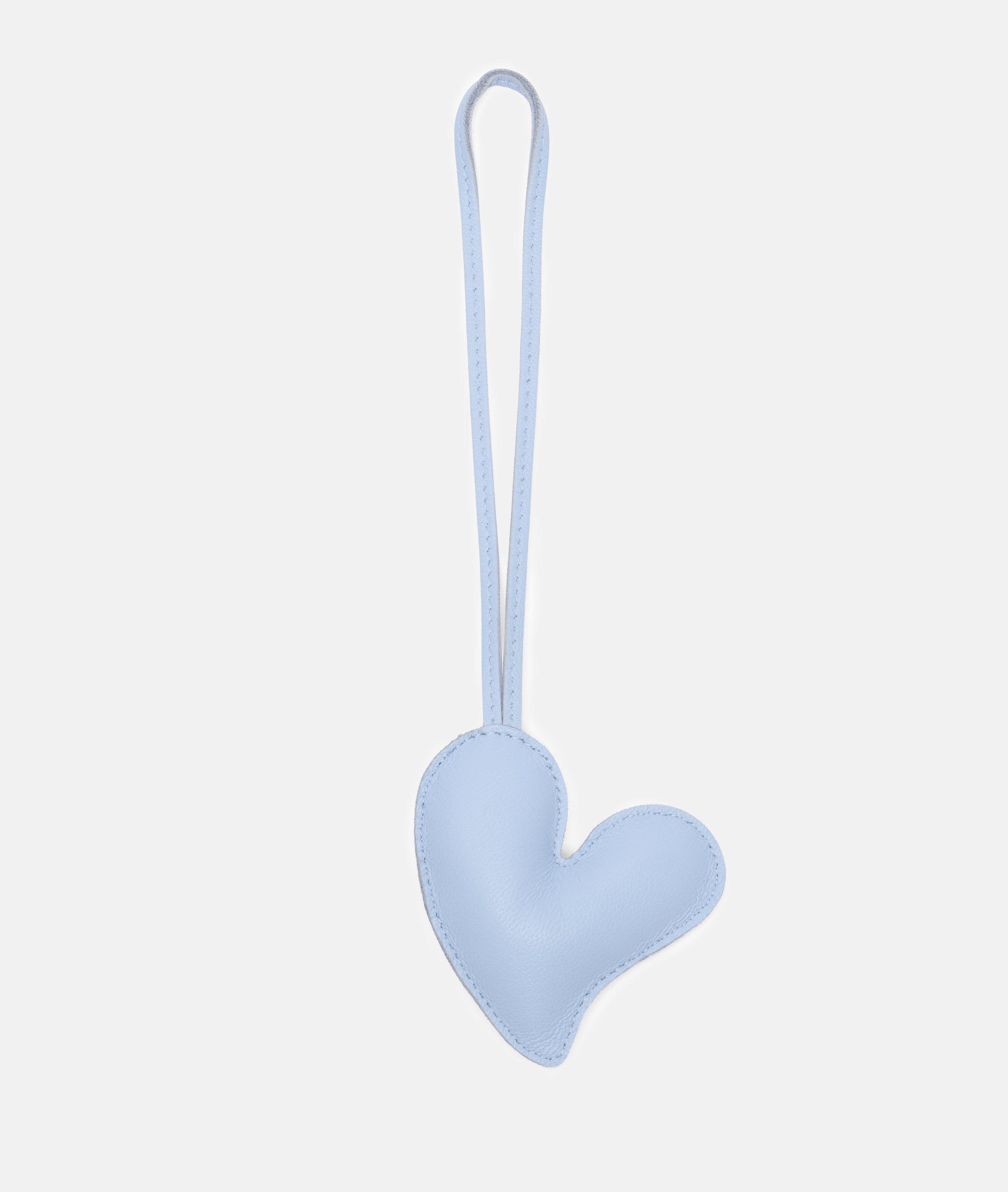 Puffy Heart Pendant in blau, schwarz & beige