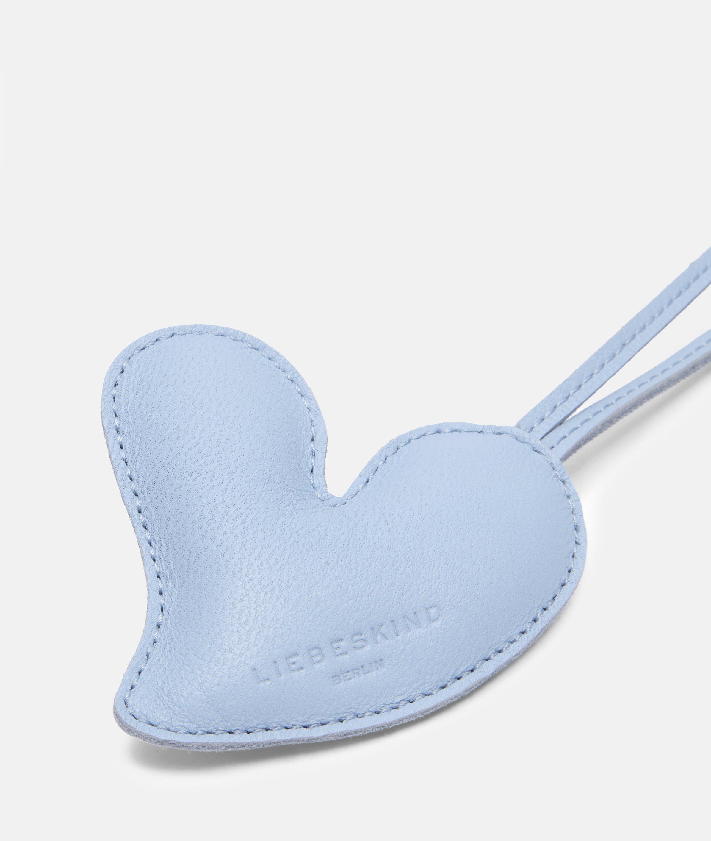 Puffy Heart Pendant in blau, schwarz & beige