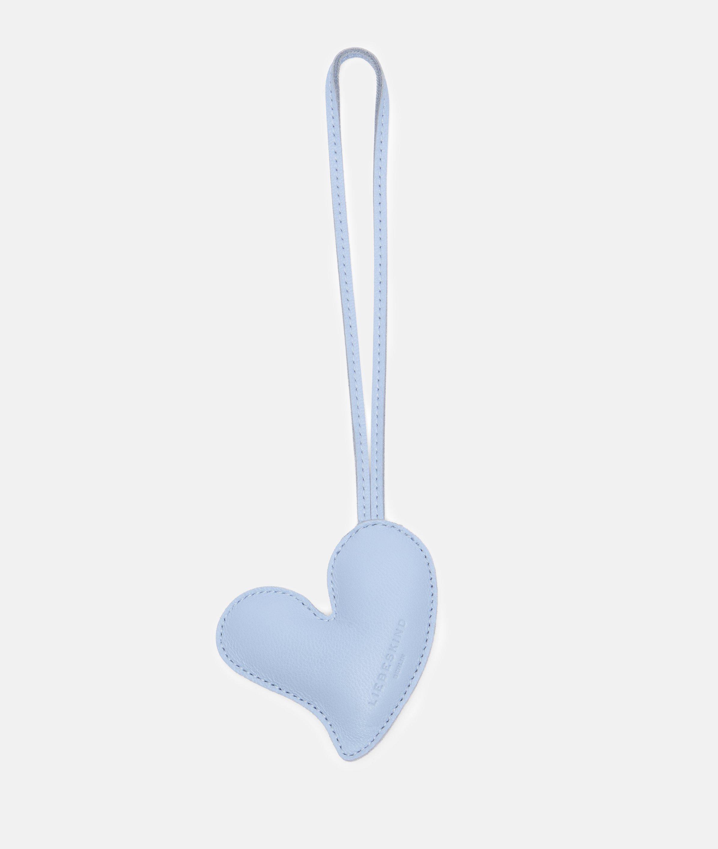 Puffy Heart Pendant in blau, schwarz & beige