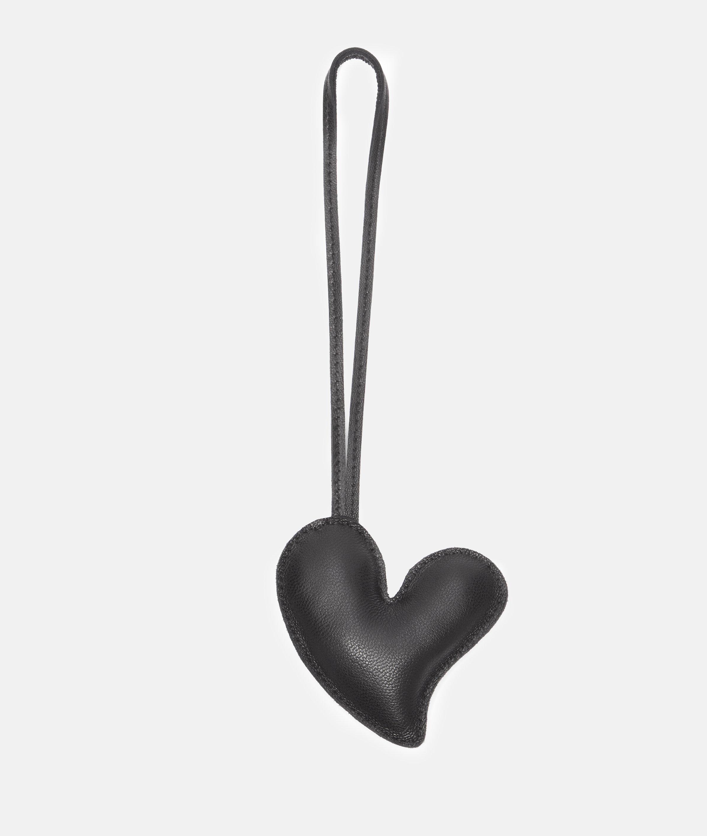 Puffy Heart Pendant in schwarz, blau & beige