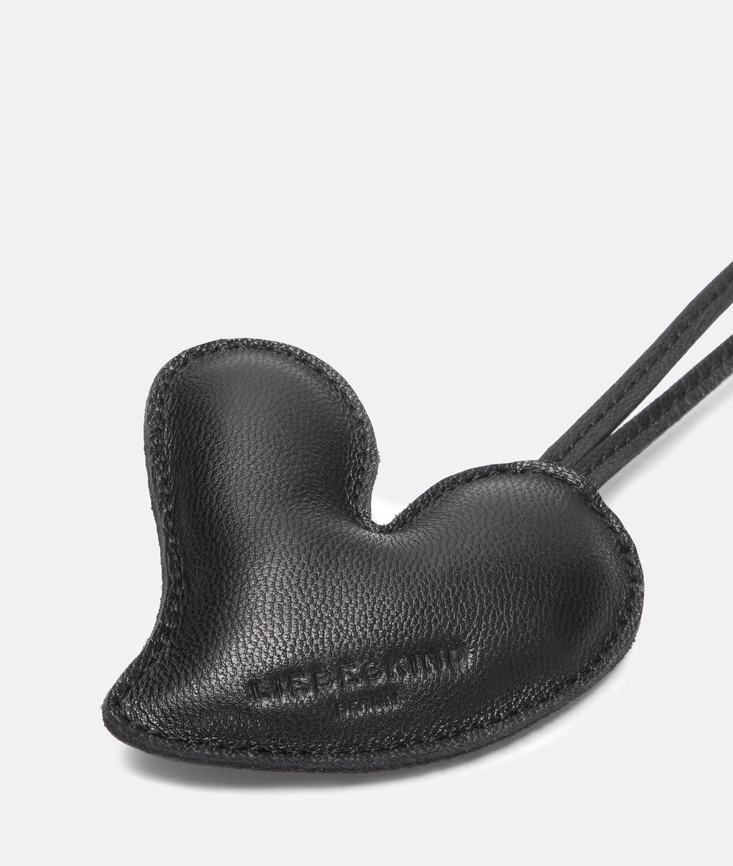 Puffy Heart Pendant in schwarz, blau & beige