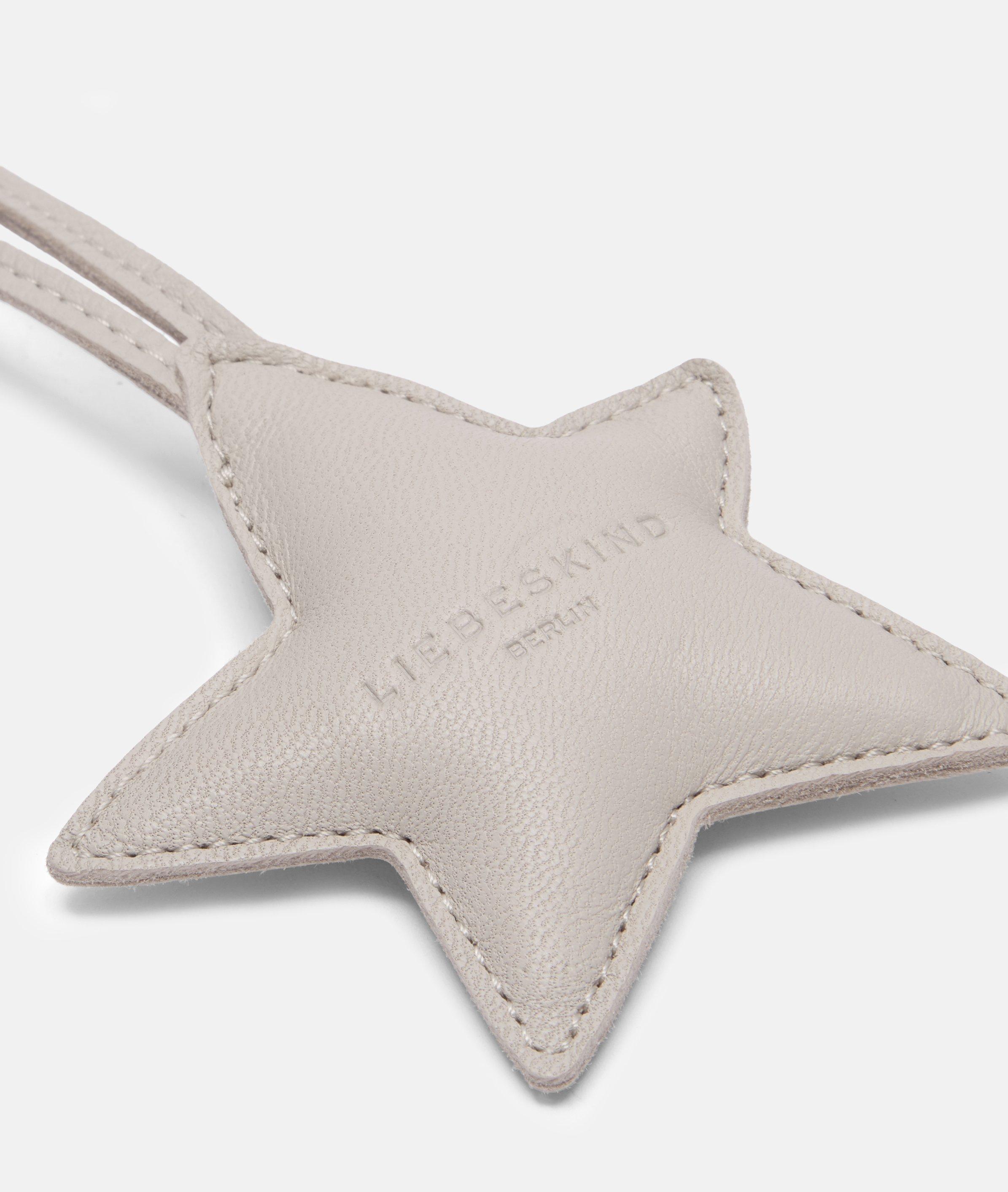 Puffy Star Pendant in beige & schwarz