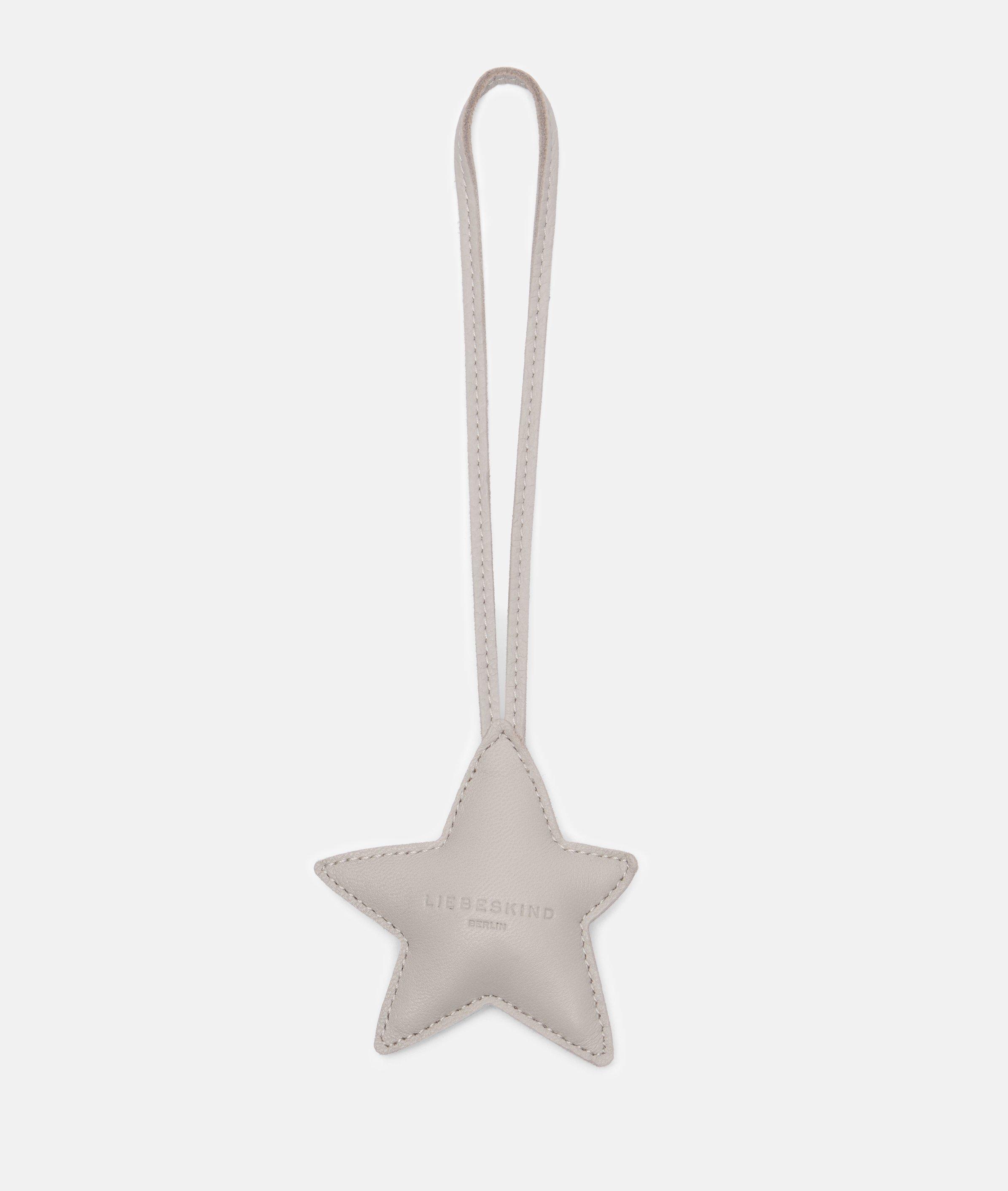Puffy Star Pendant in beige & schwarz