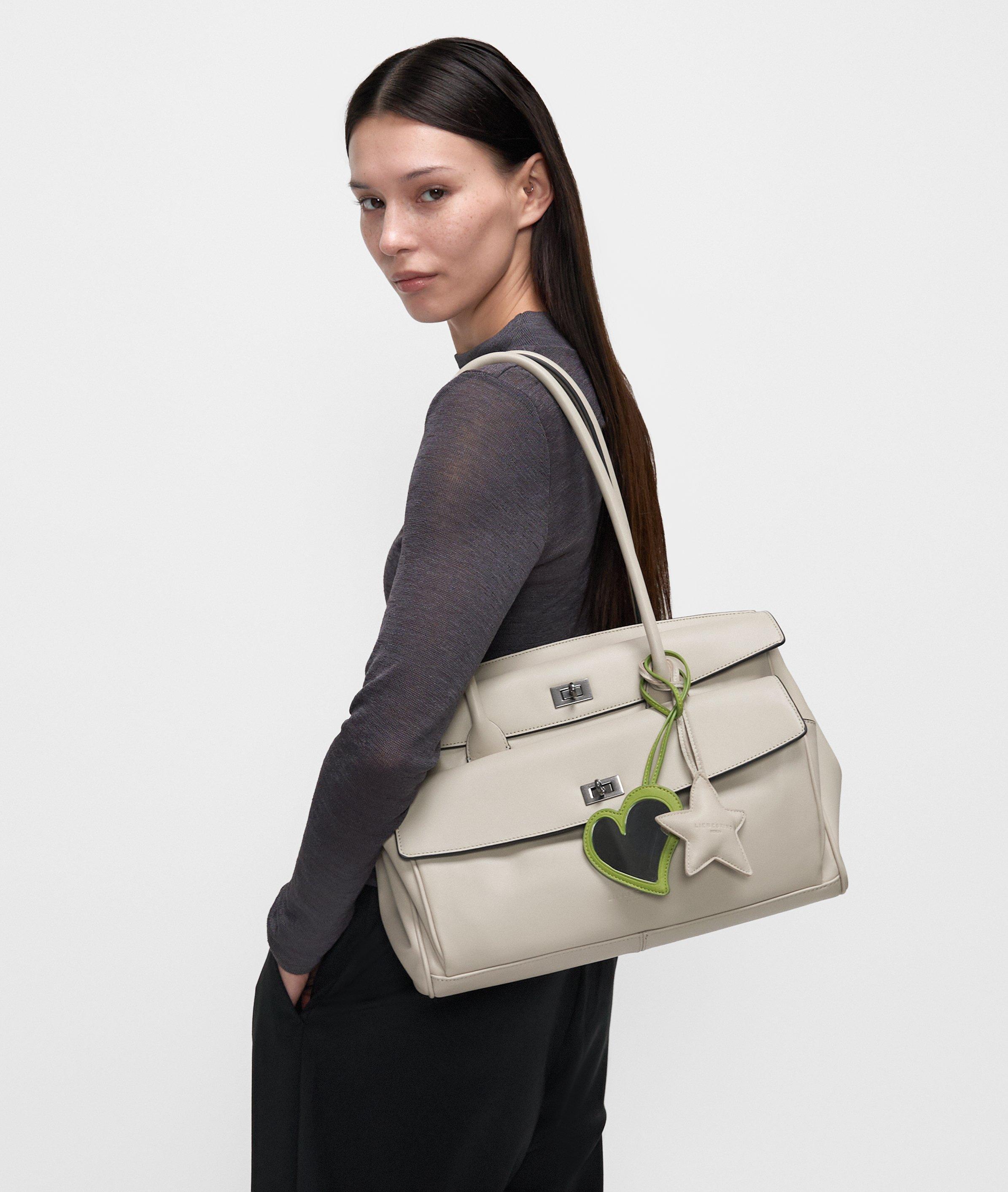 Puffy Star Pendant in beige, blue & black