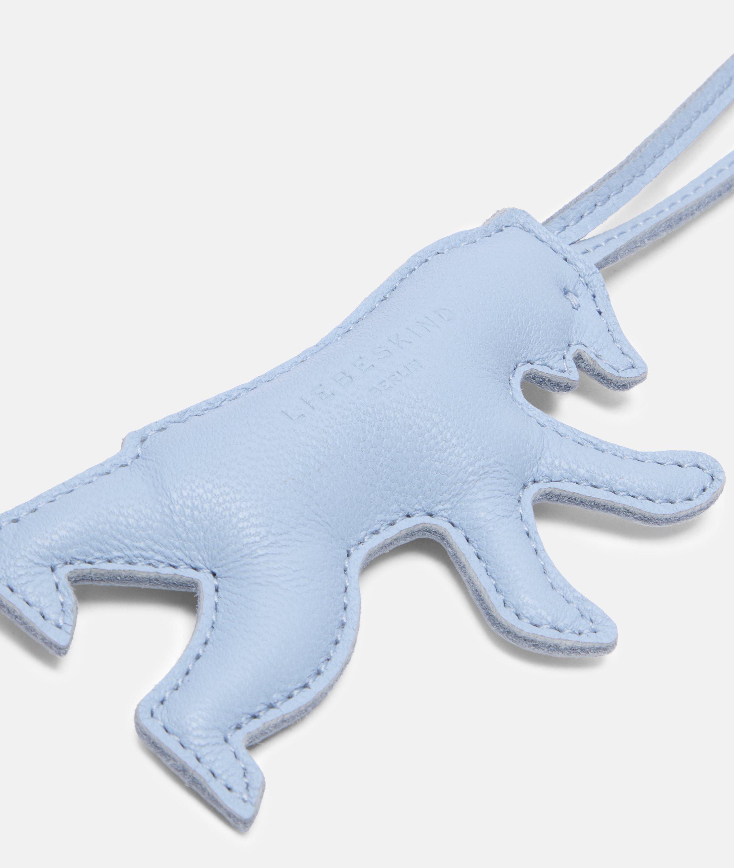 Puffy Bear Pendant in blau, schwarz & beige