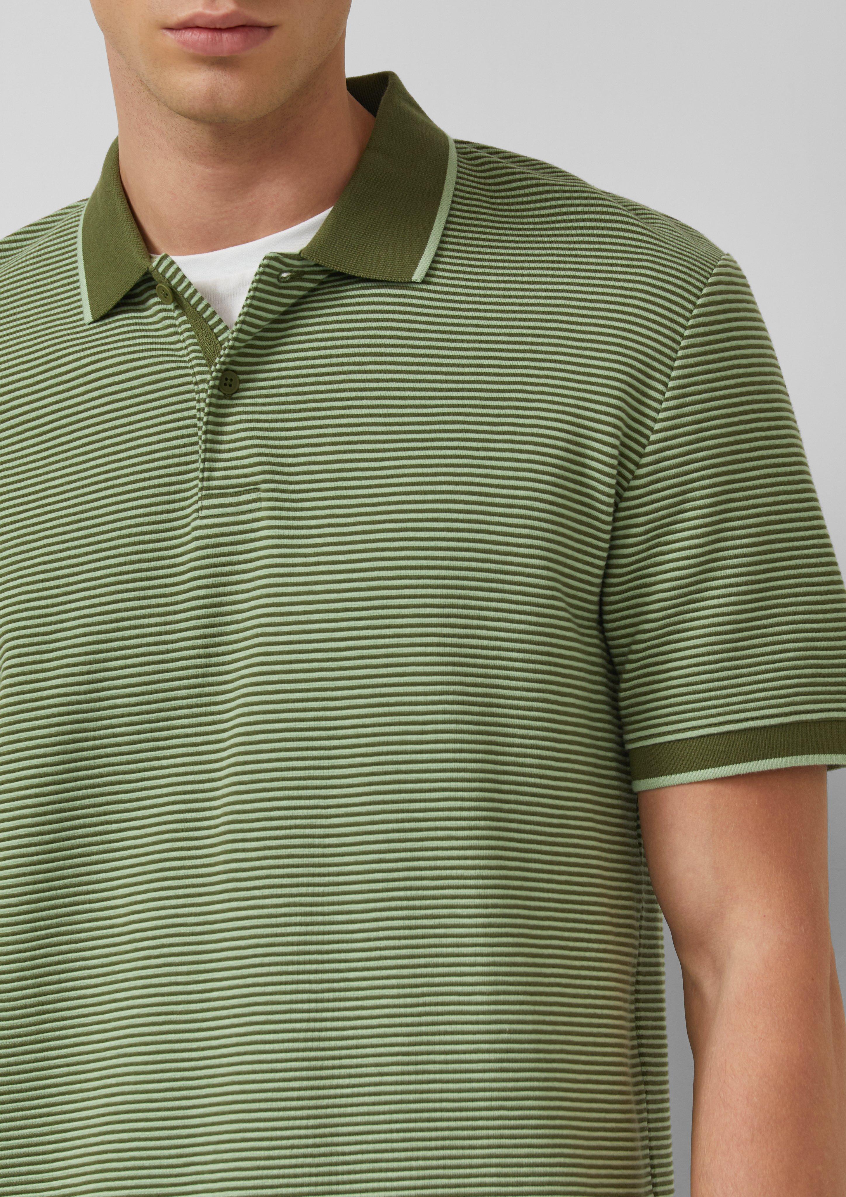 Strukturiertes Poloshirt aus Baumwolle in Two-Tone-Optik