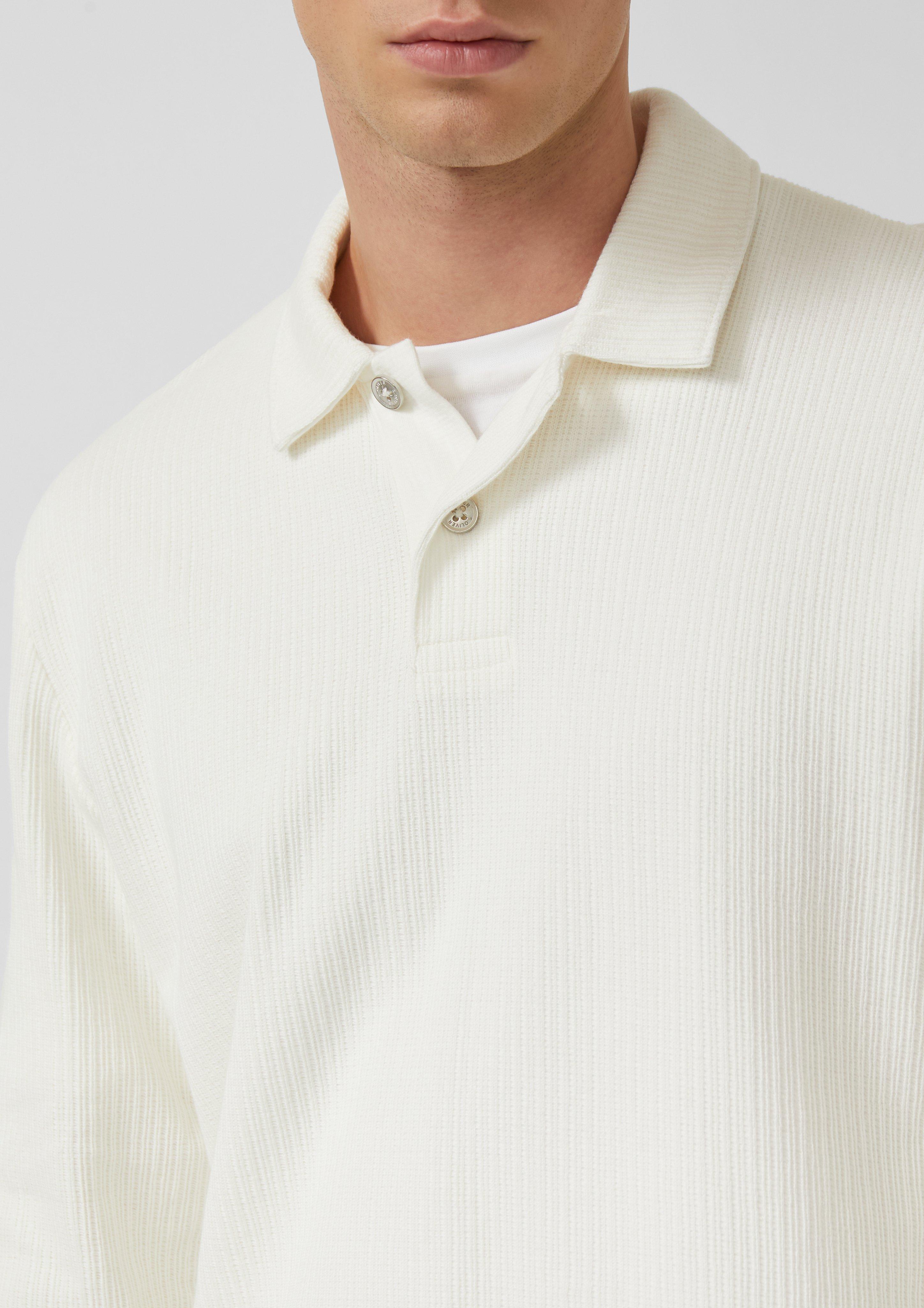 Strukturiertes Baumwoll-Poloshirt