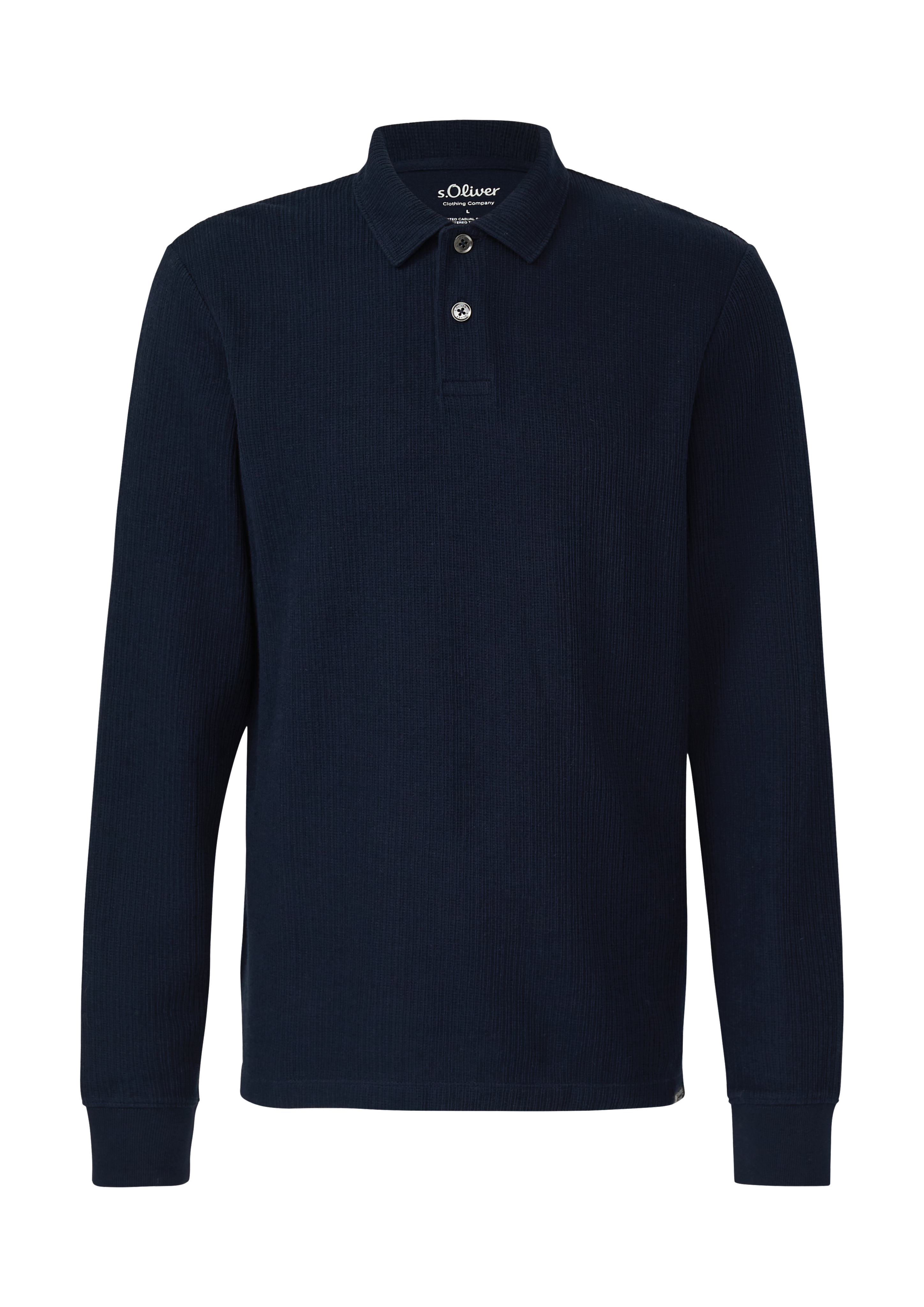 Strukturiertes Baumwoll-Poloshirt im Relaxed Fit
