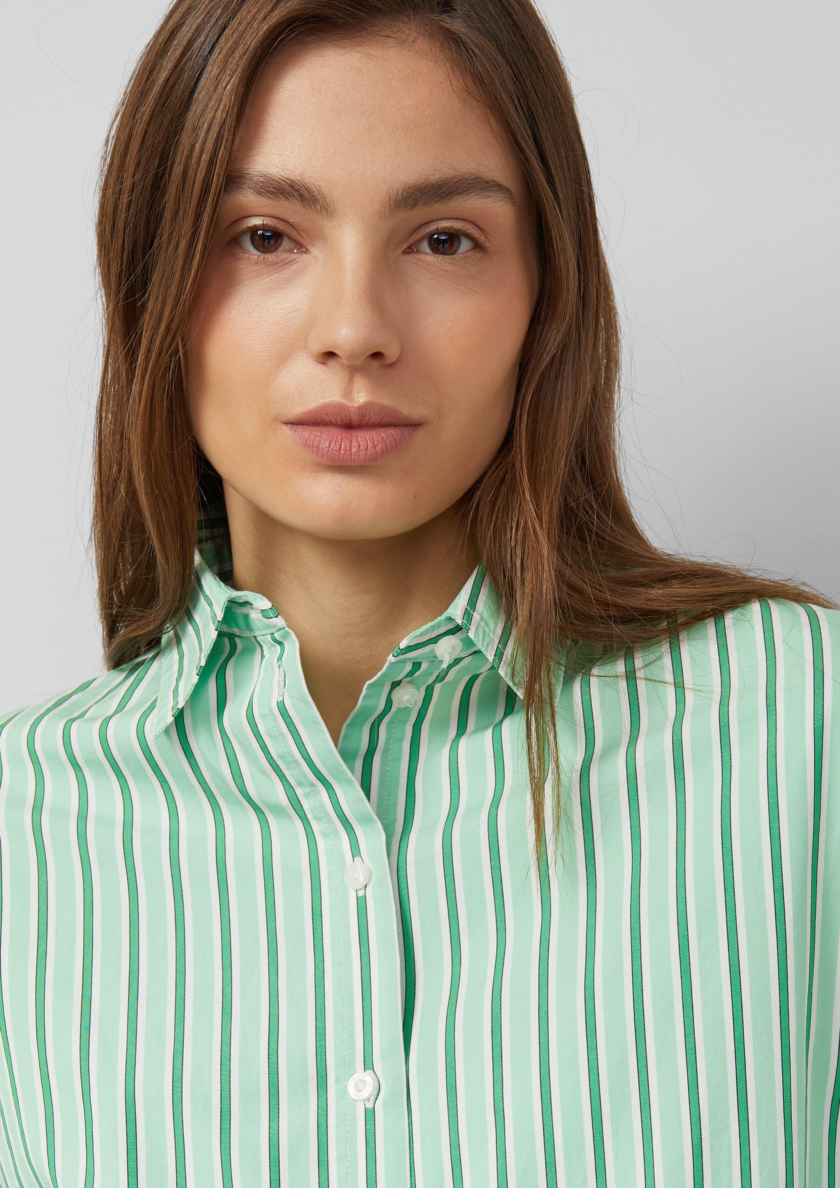 Verkürzte Popeline-Bluse im Relaxed Fit