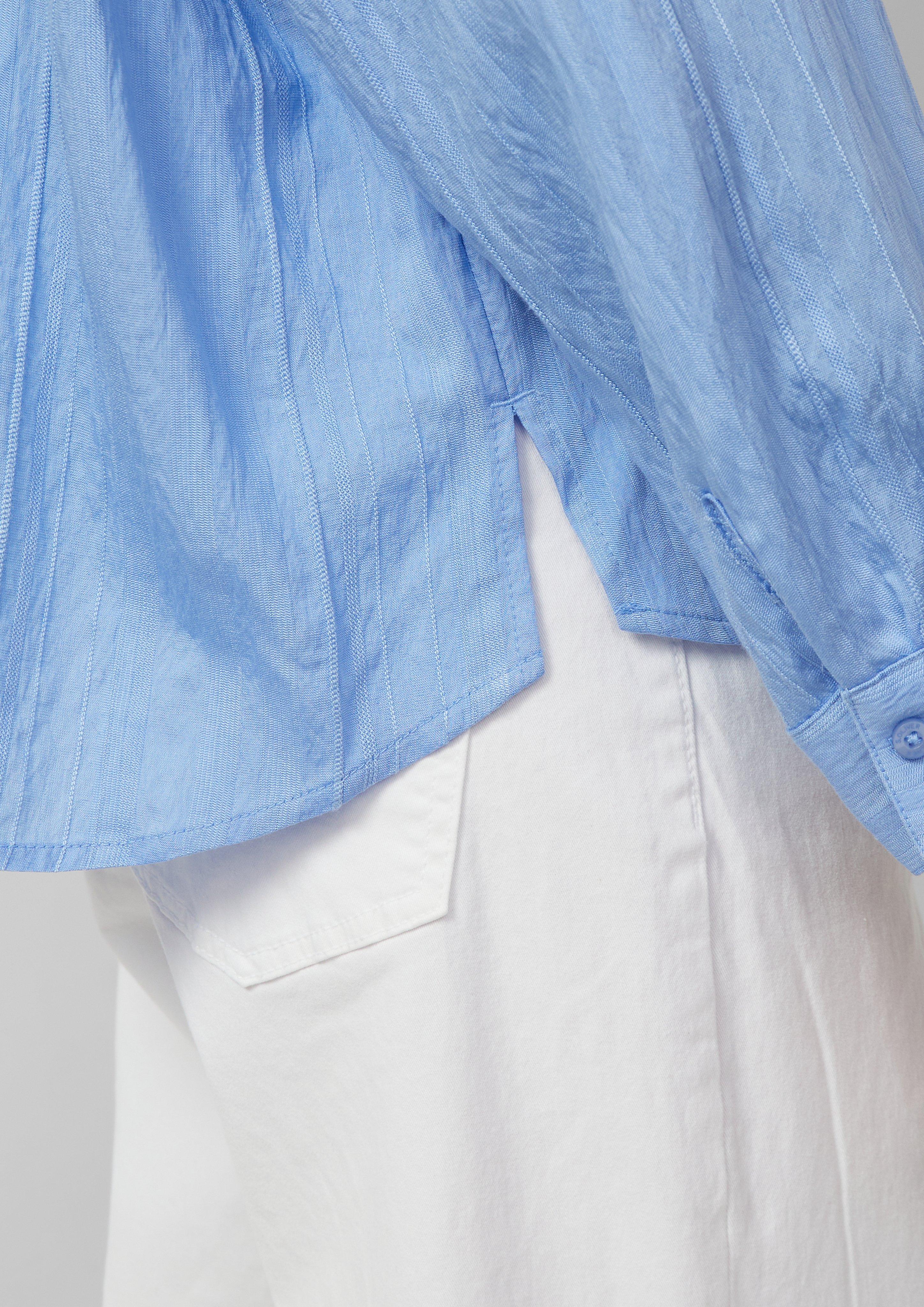 Strukturierte Viskosemix-Bluse im Relaxed Fit