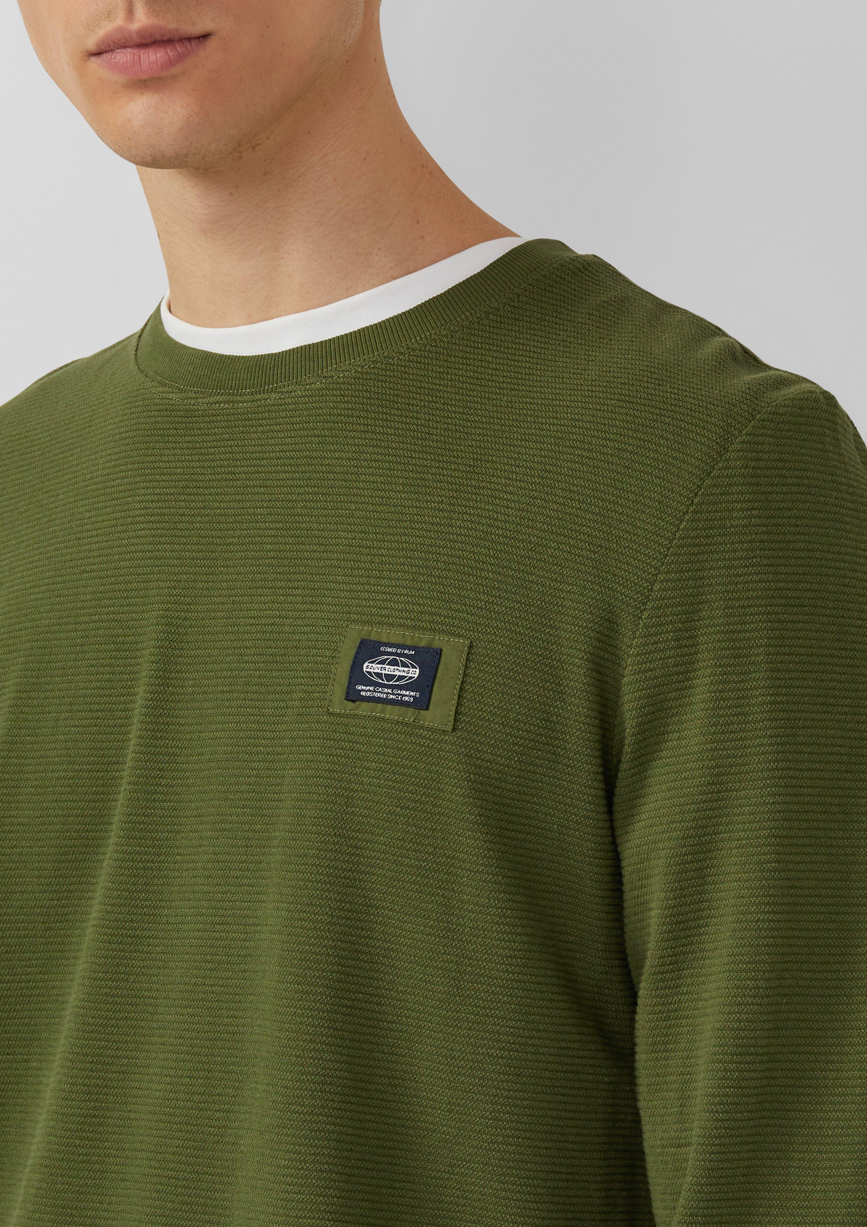 Thumbnail - Strukturiertes Longsleeve mit Ärmelbündchen