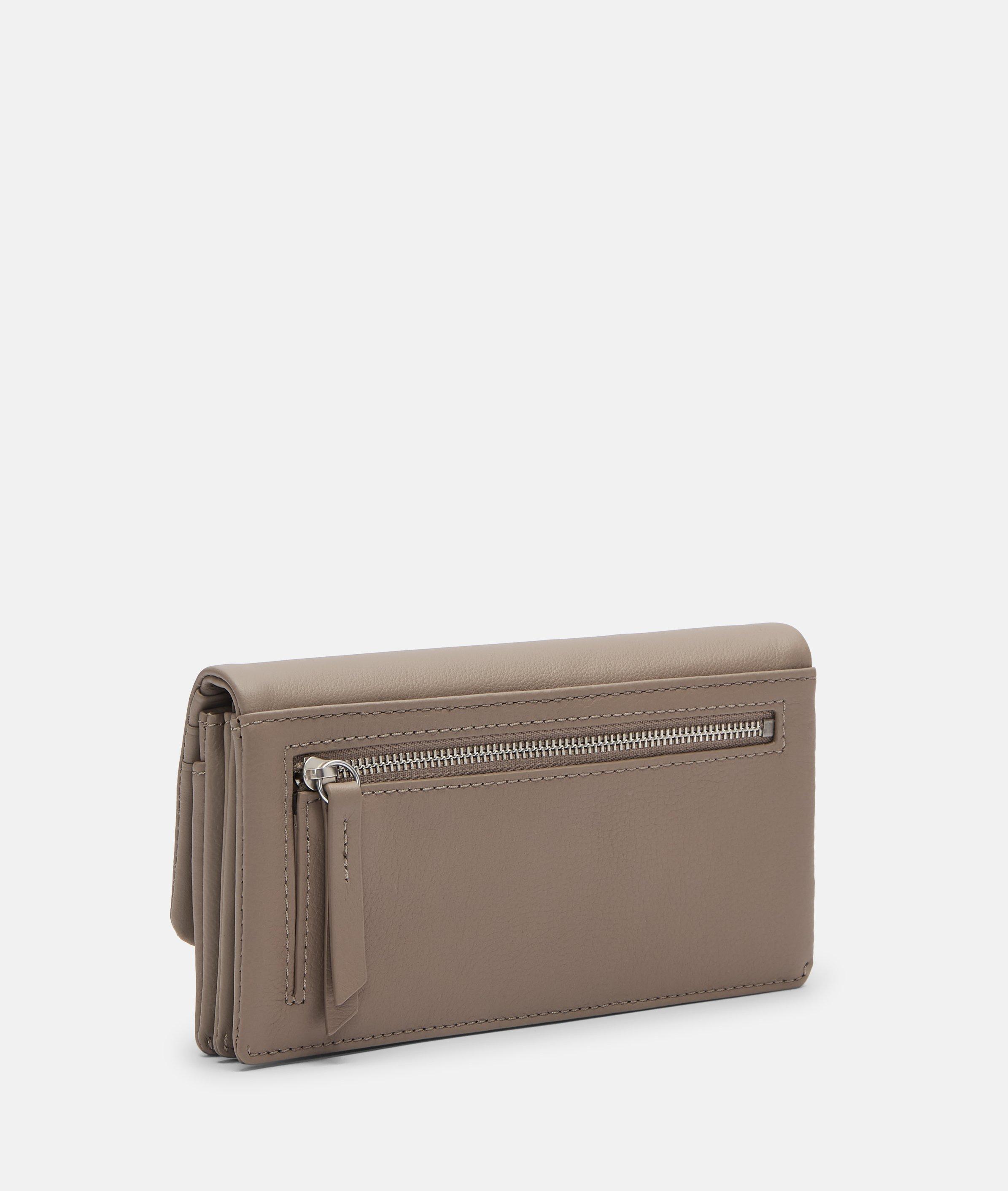 Portemonnee in beige, blauw & bruin