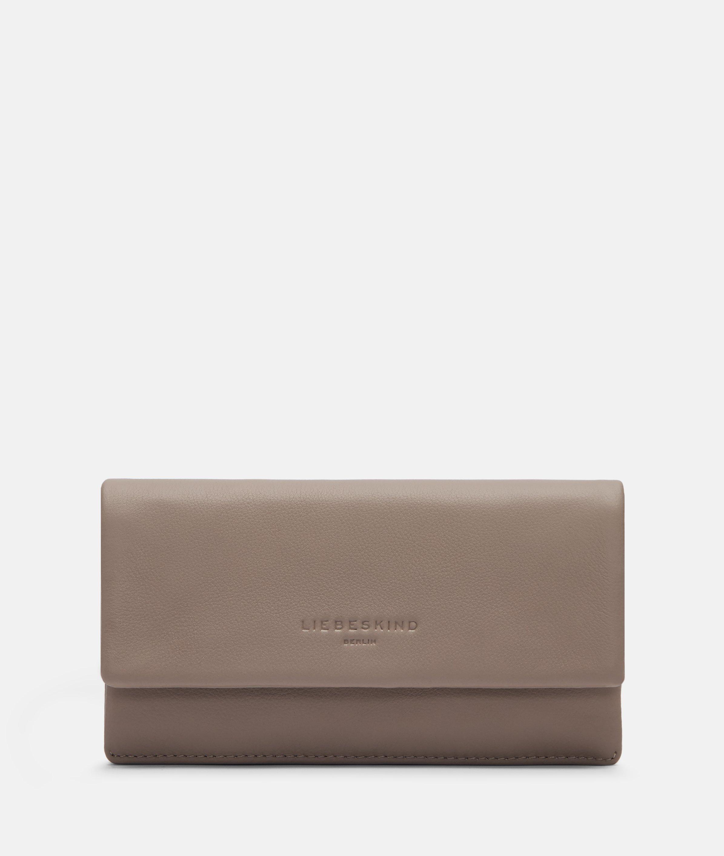 Portemonnee in beige, blauw & bruin