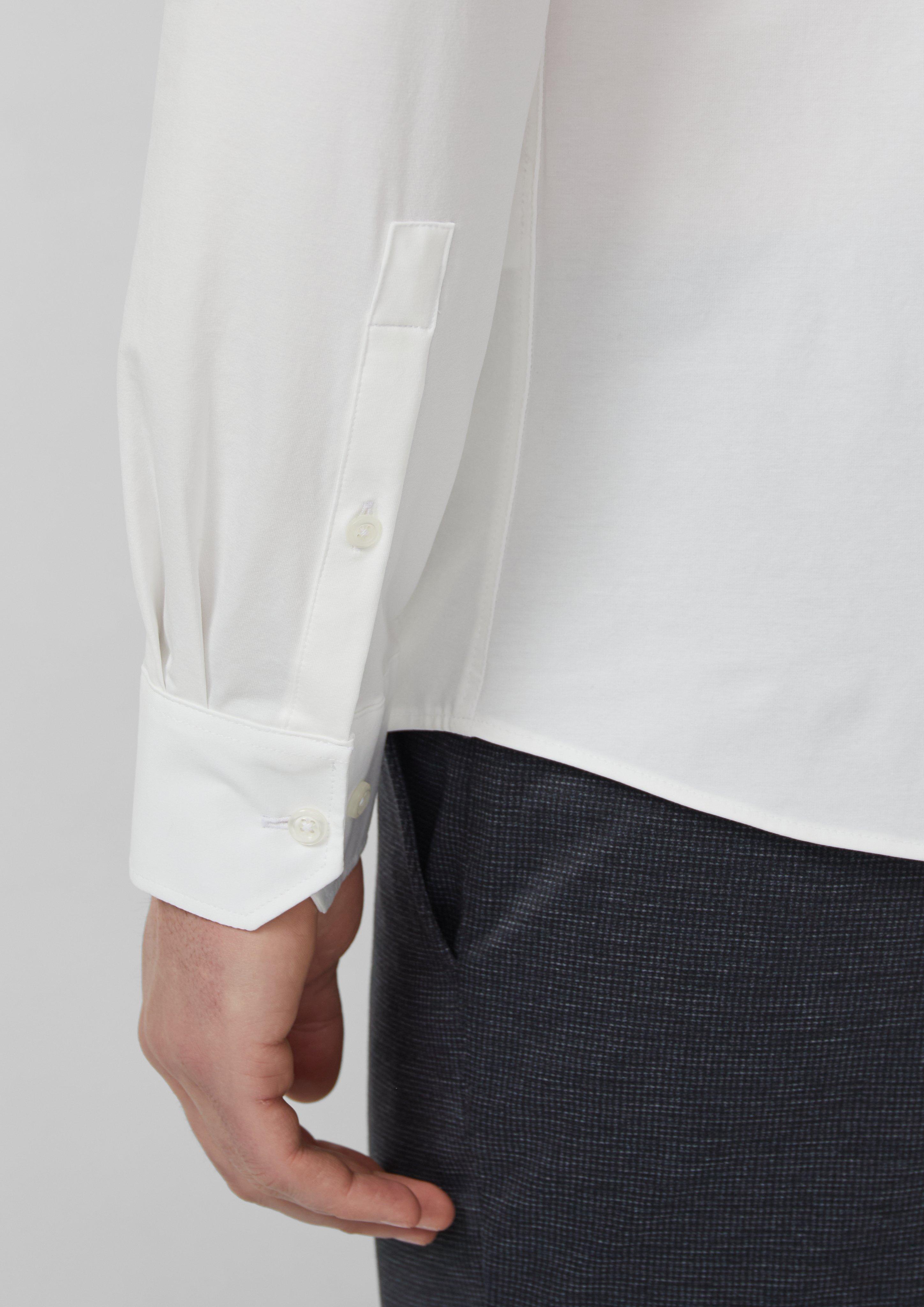 Thumbnail - Tailored Fit: Elegantes Langarmhemd aus Edeljersey