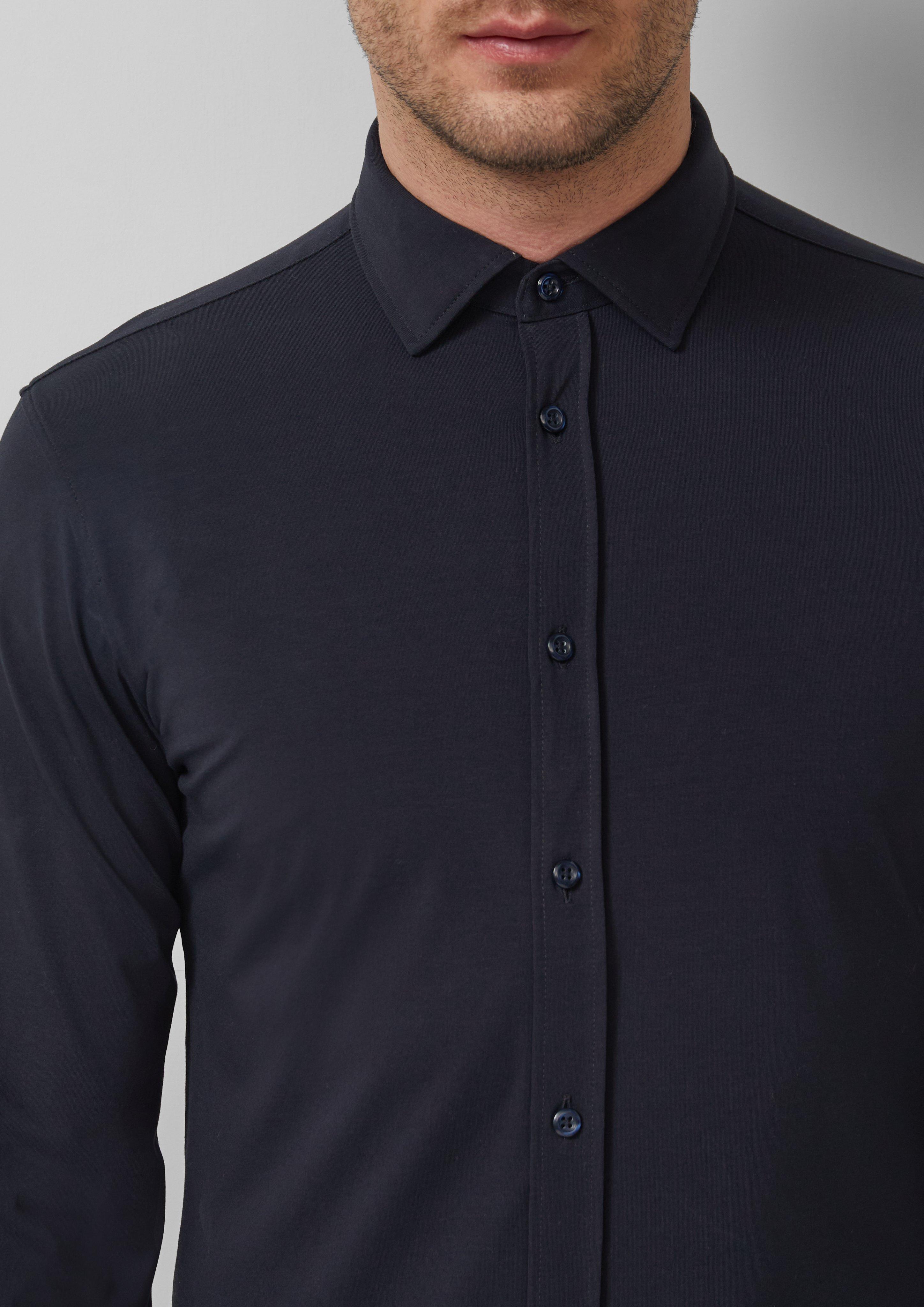 Tailored Fit: Elegantes Langarmhemd aus Edeljersey