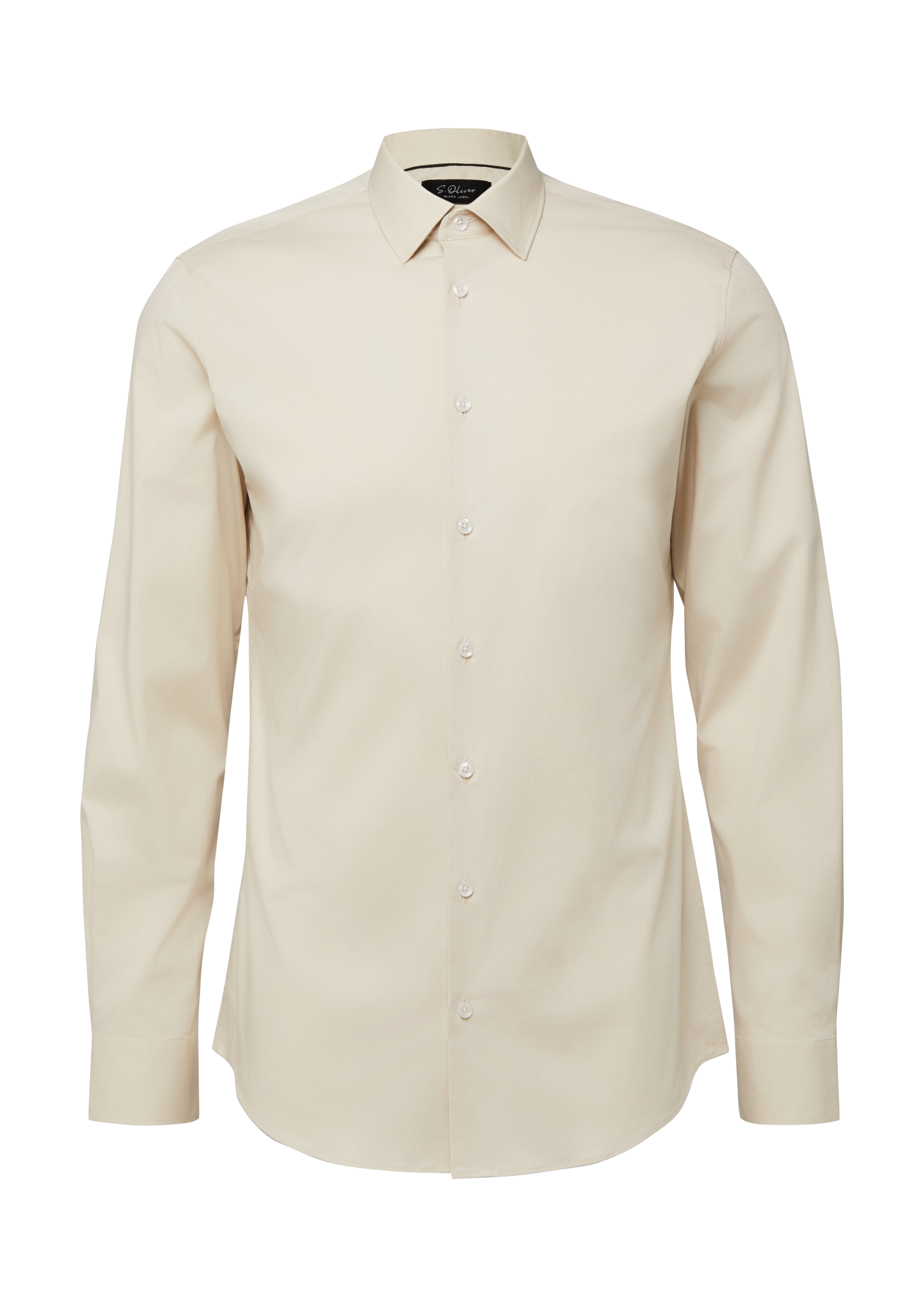Getailleerde pasvorm: shirt met lange mouwen in comfortstretch