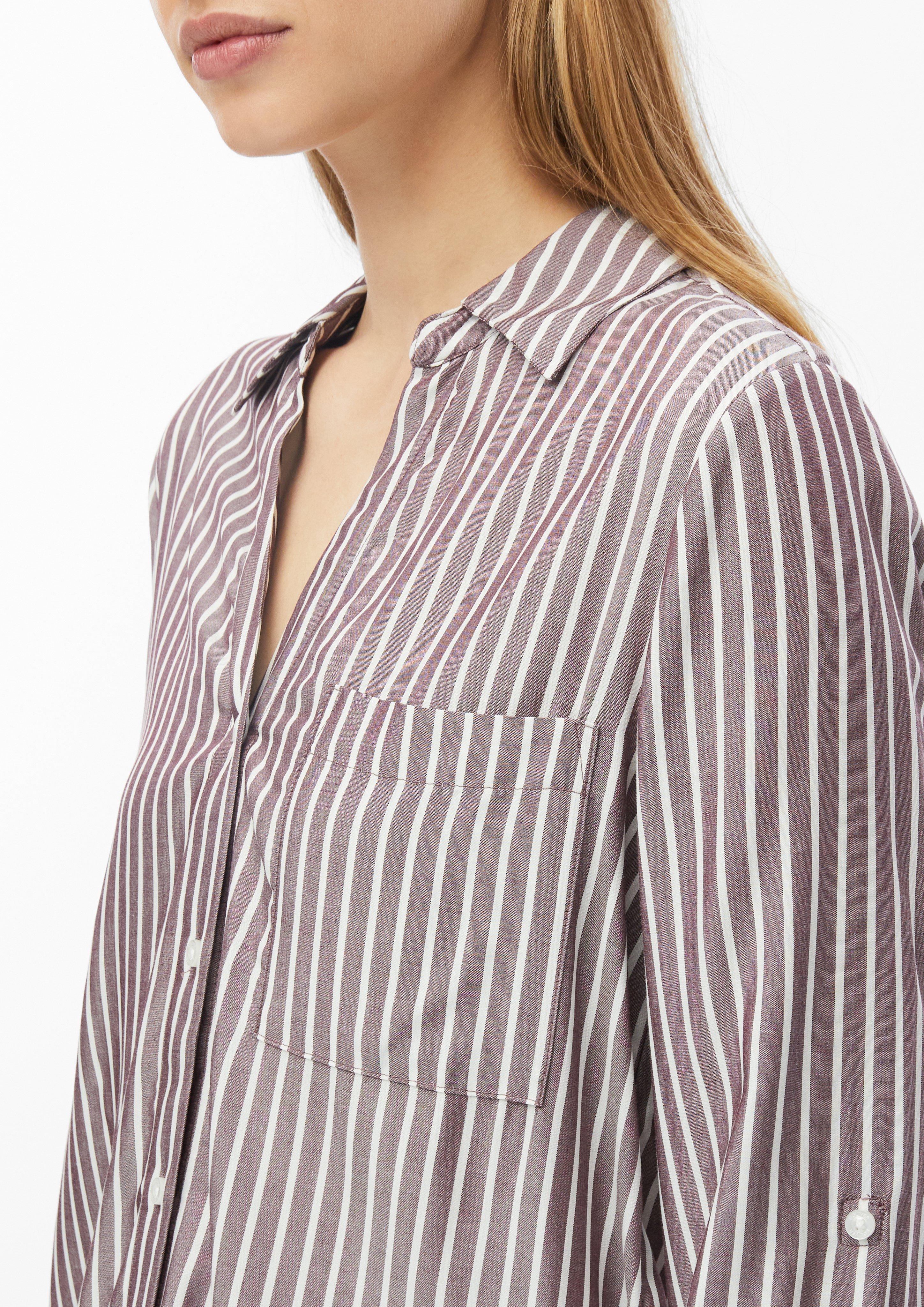 Damen Fließende Viskose-Bluse mit Turn-up in weiß von s.Oliver
