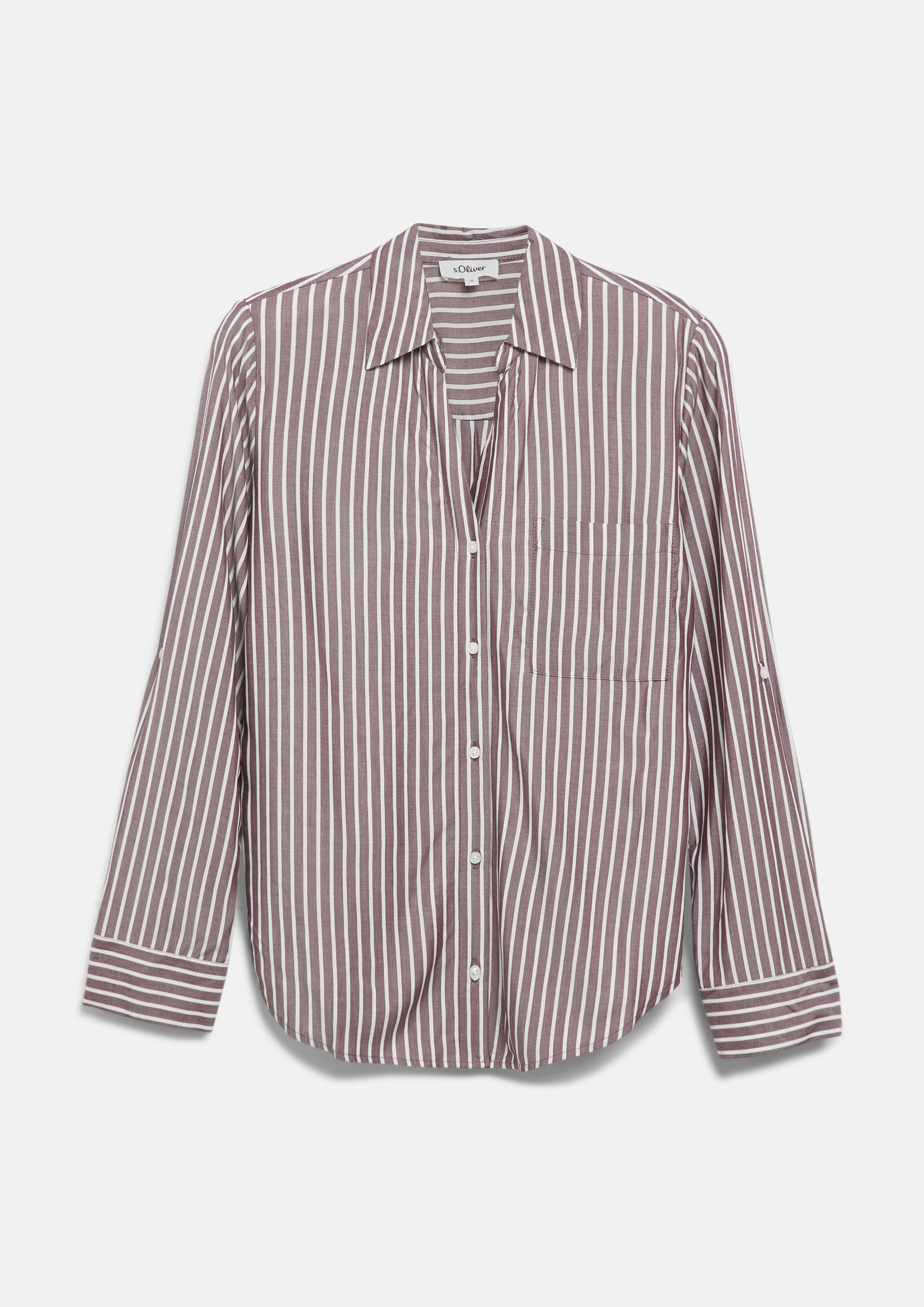 Damen Fließende Viskose-Bluse mit Turn-up in  von s.Oliver