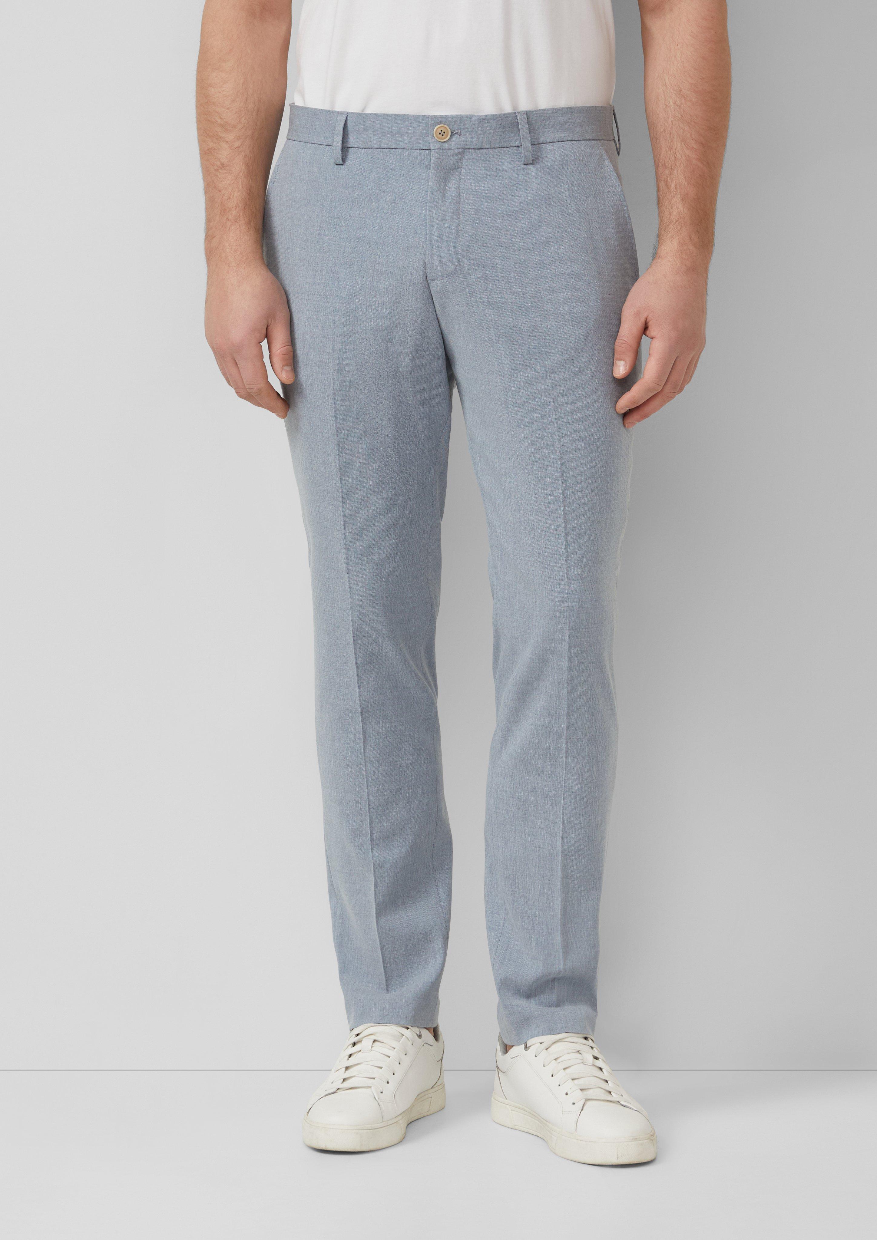 Thumbnail - s.O PURE: Anzughose aus elastischem Leinenmix