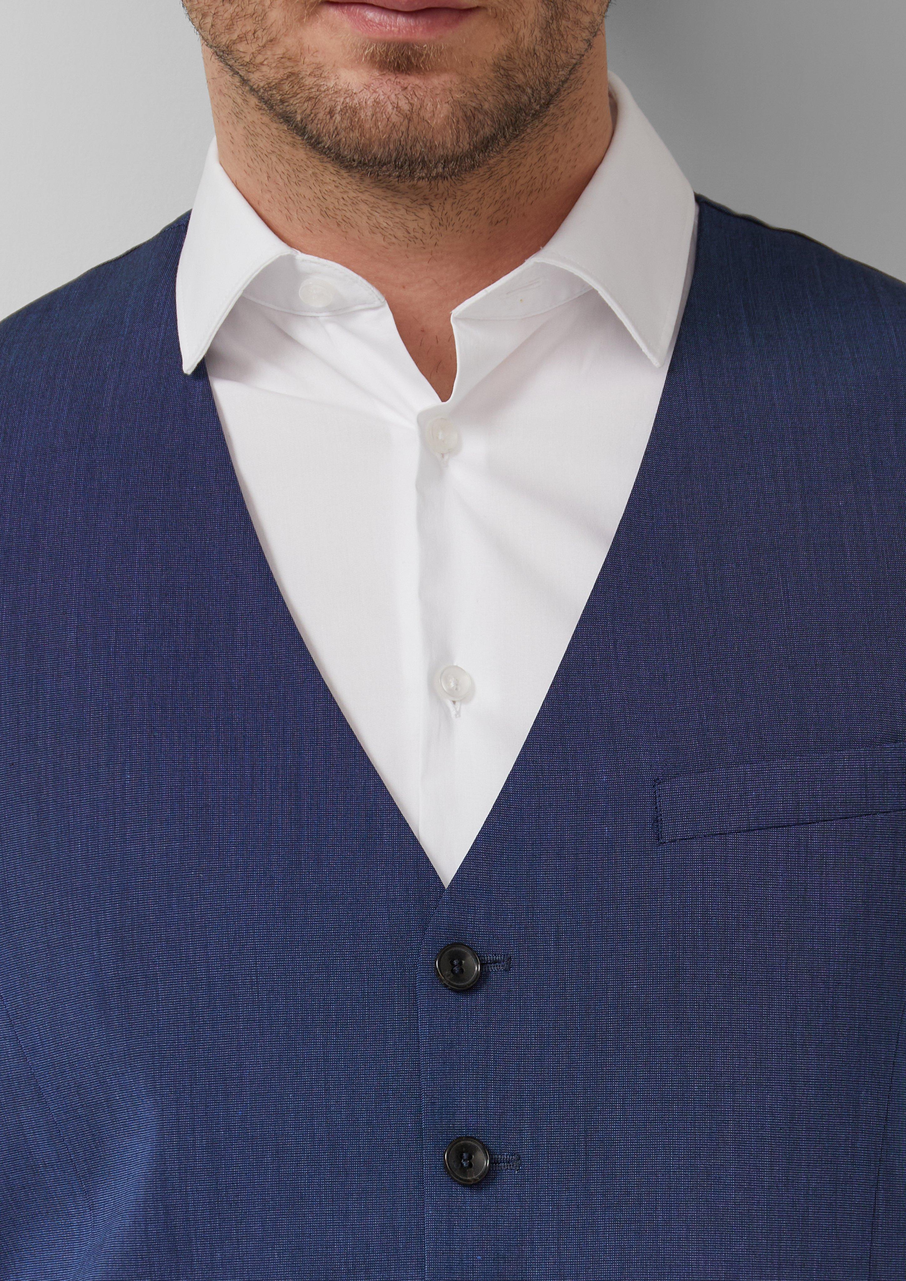 Thumbnail - s.O PURE: Anzugweste im Slim Fit aus Stretch-Gewebe