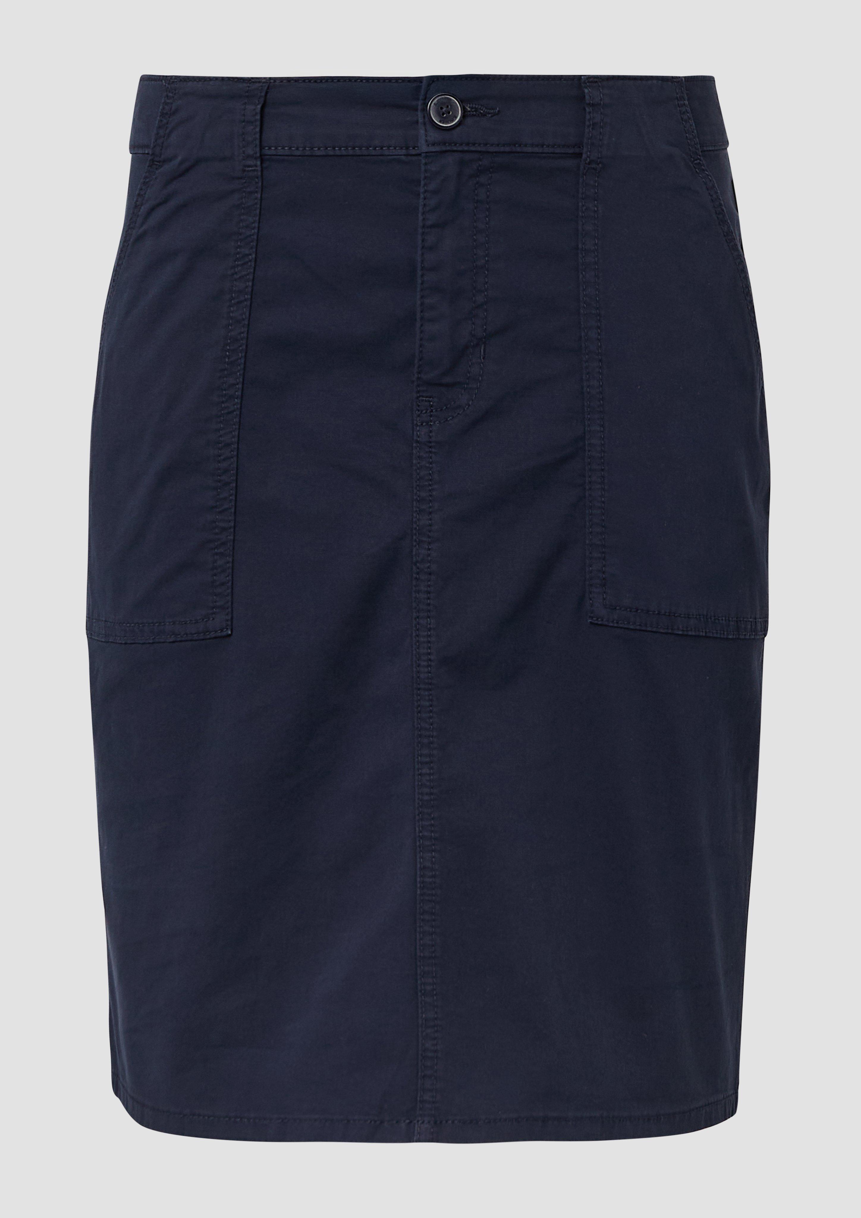 s.Oliver - Kurzer Rock mit aufgesetzten Taschen, Damen, blau