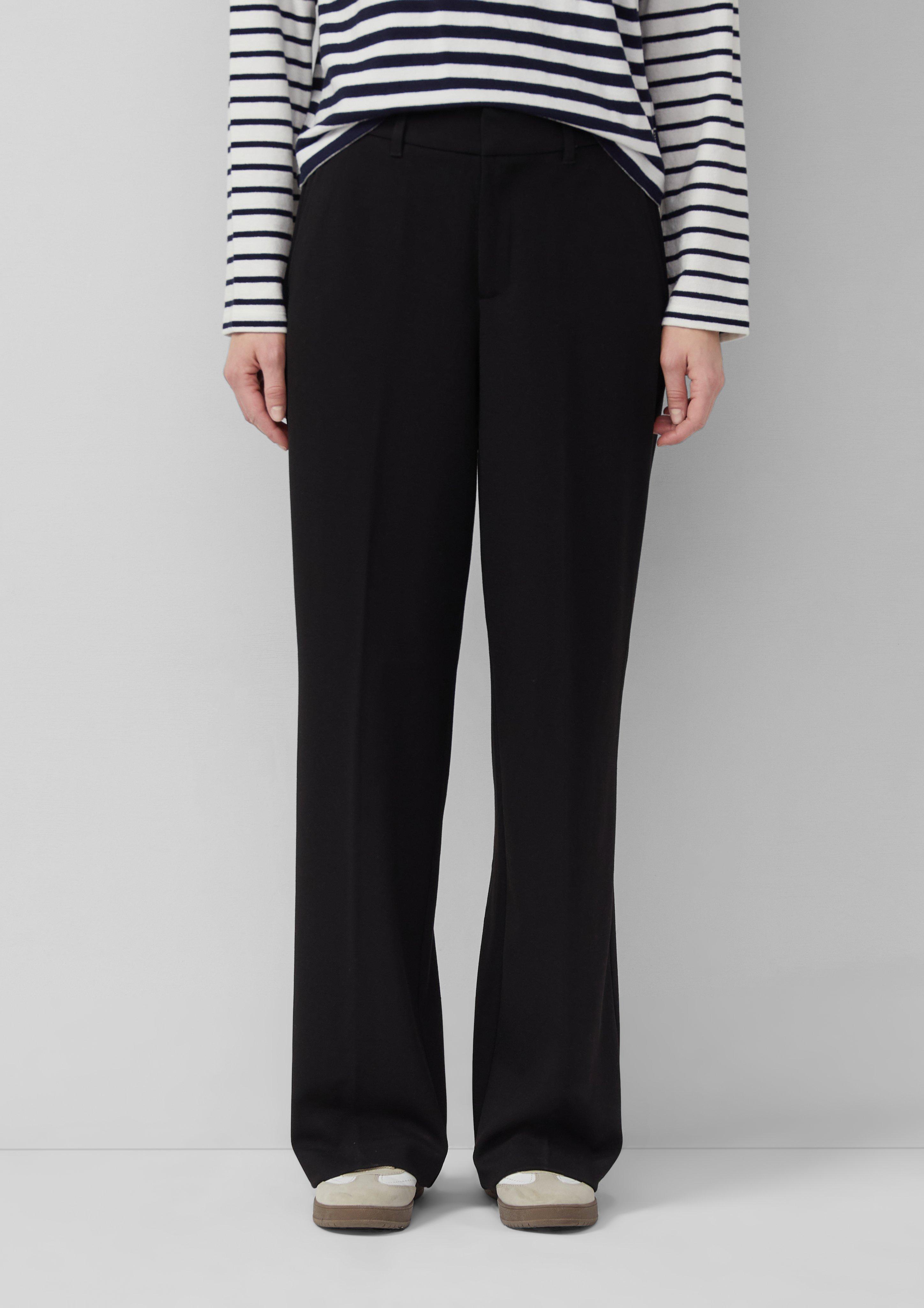 Thumbnail - Strukturierte Wide-Leg-Hose mit hohem Bund