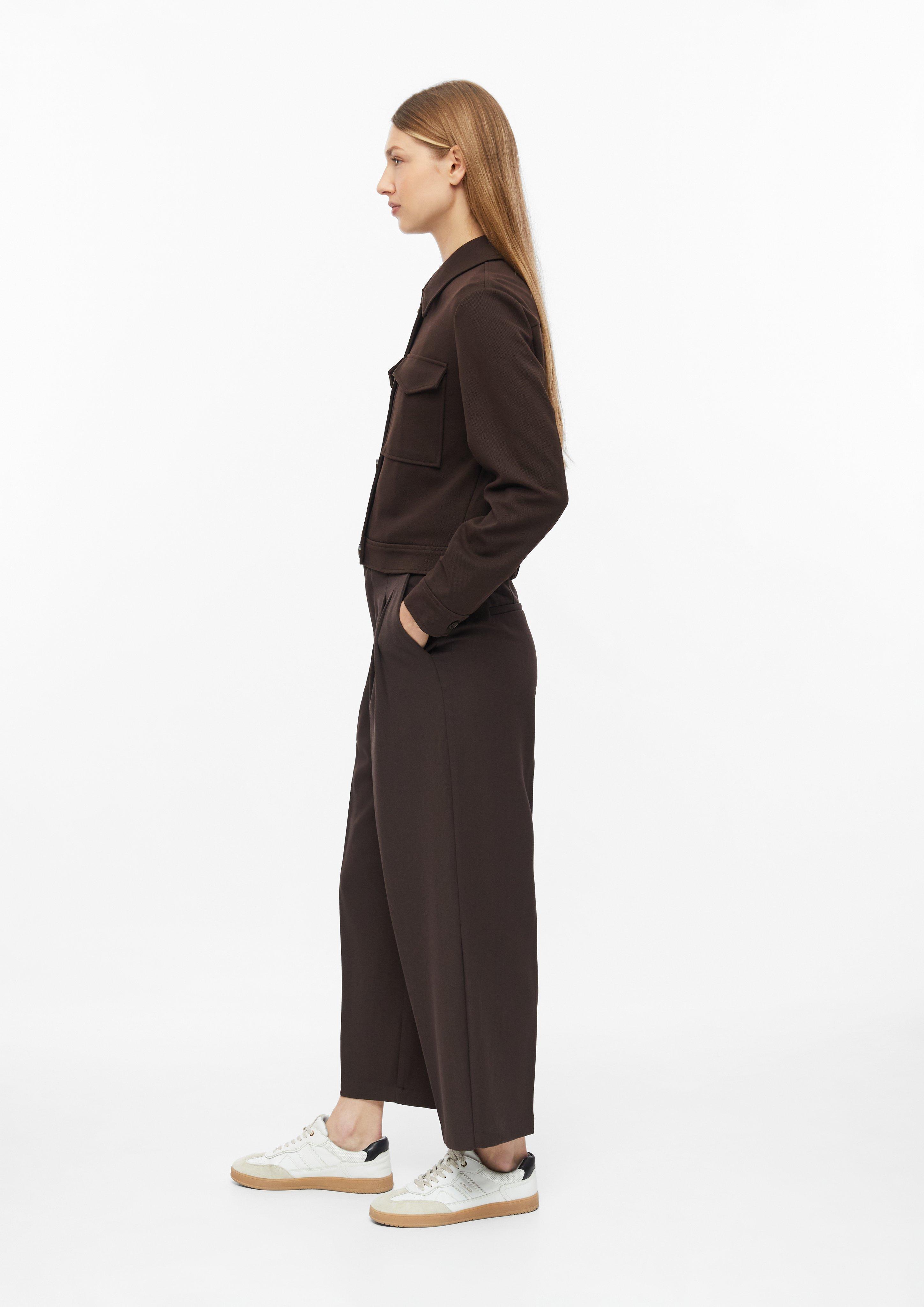 Women Structured jacket made of interlock in brown by s.Oliver