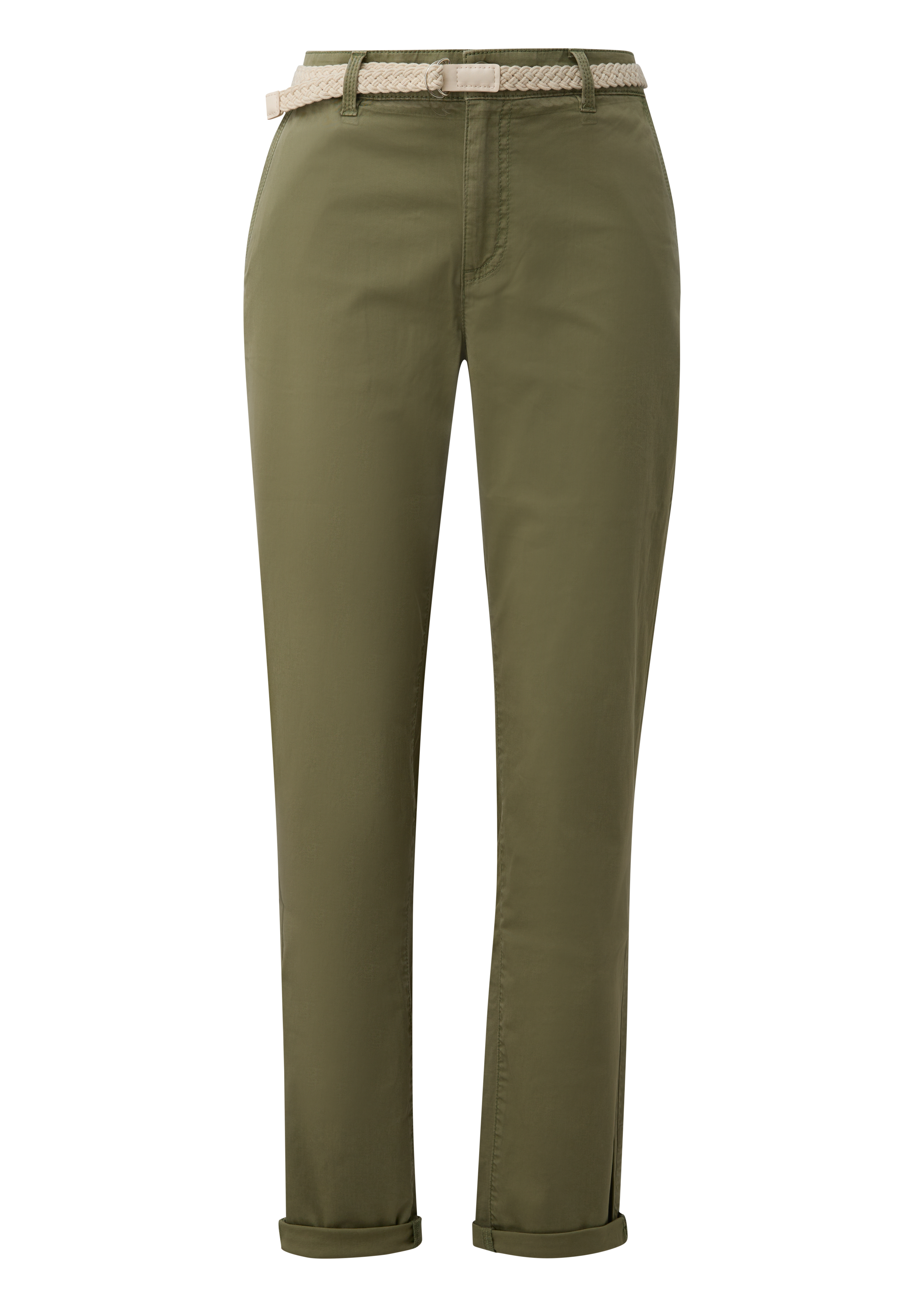 Gewaschene Chino mit Gürtel