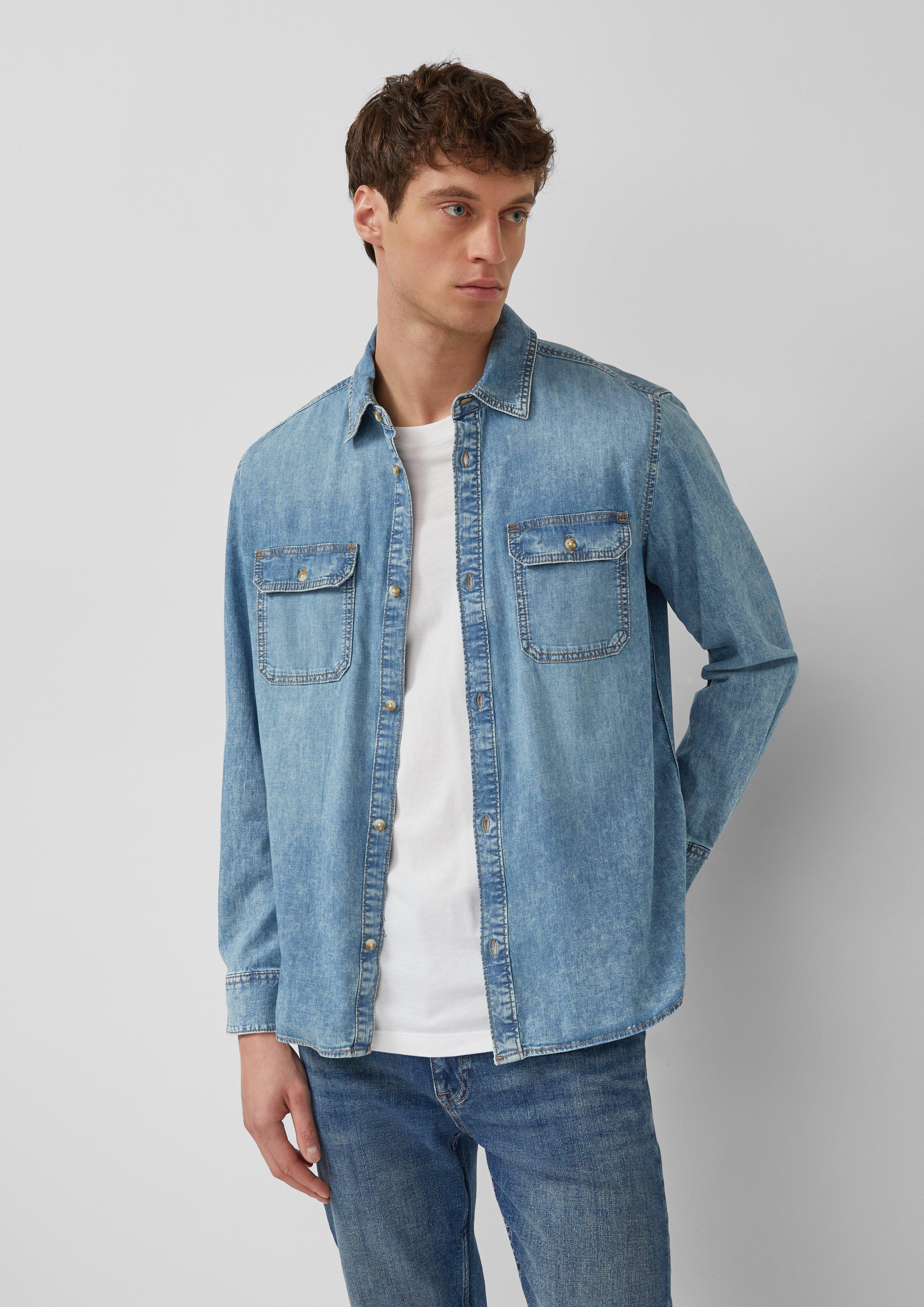 Thumbnail - Regular Fit: Denimhemd aus reiner Baumwolle