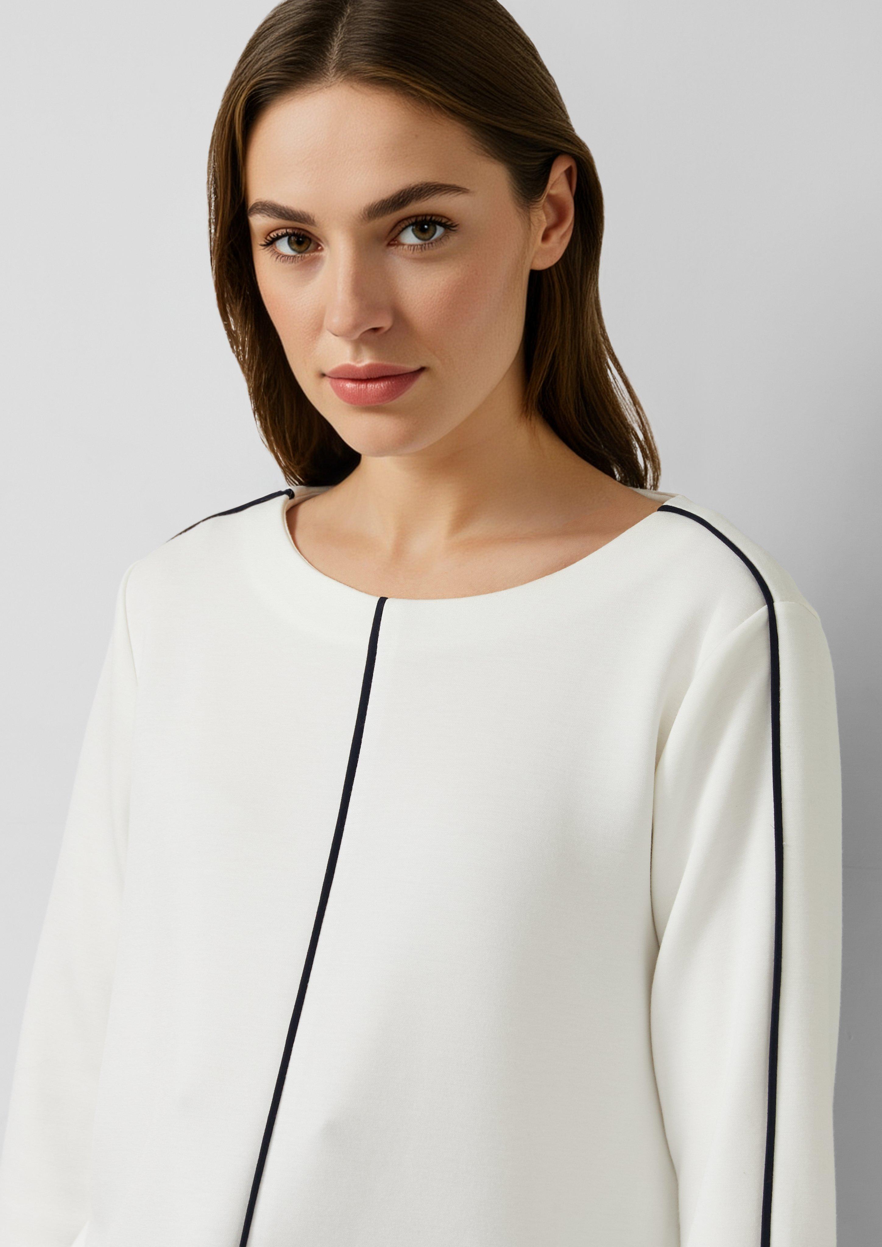 Thumbnail - Scuba-Sweatshirt mit Kontraststreifen