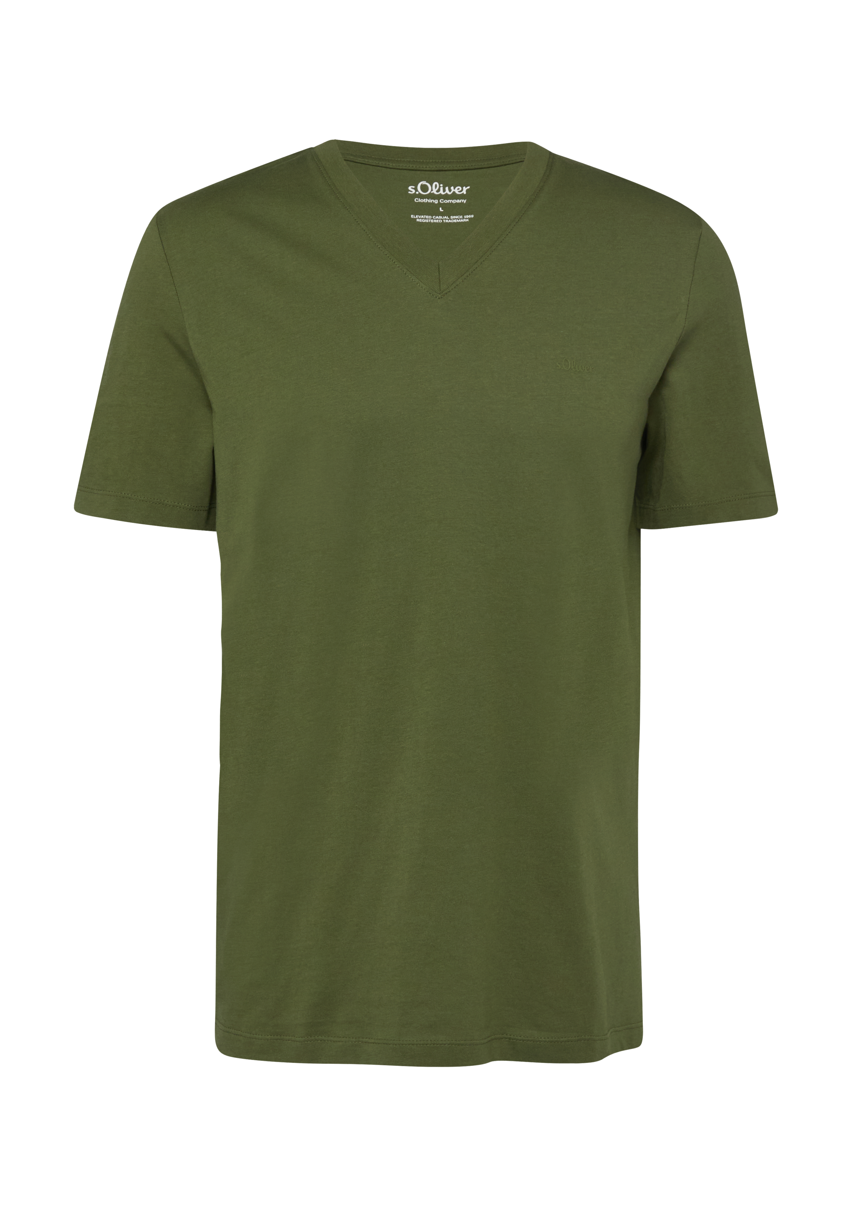 CAMISETA DE CORTE LIMPIO REGULAR FIT - GRIS JASPEADO