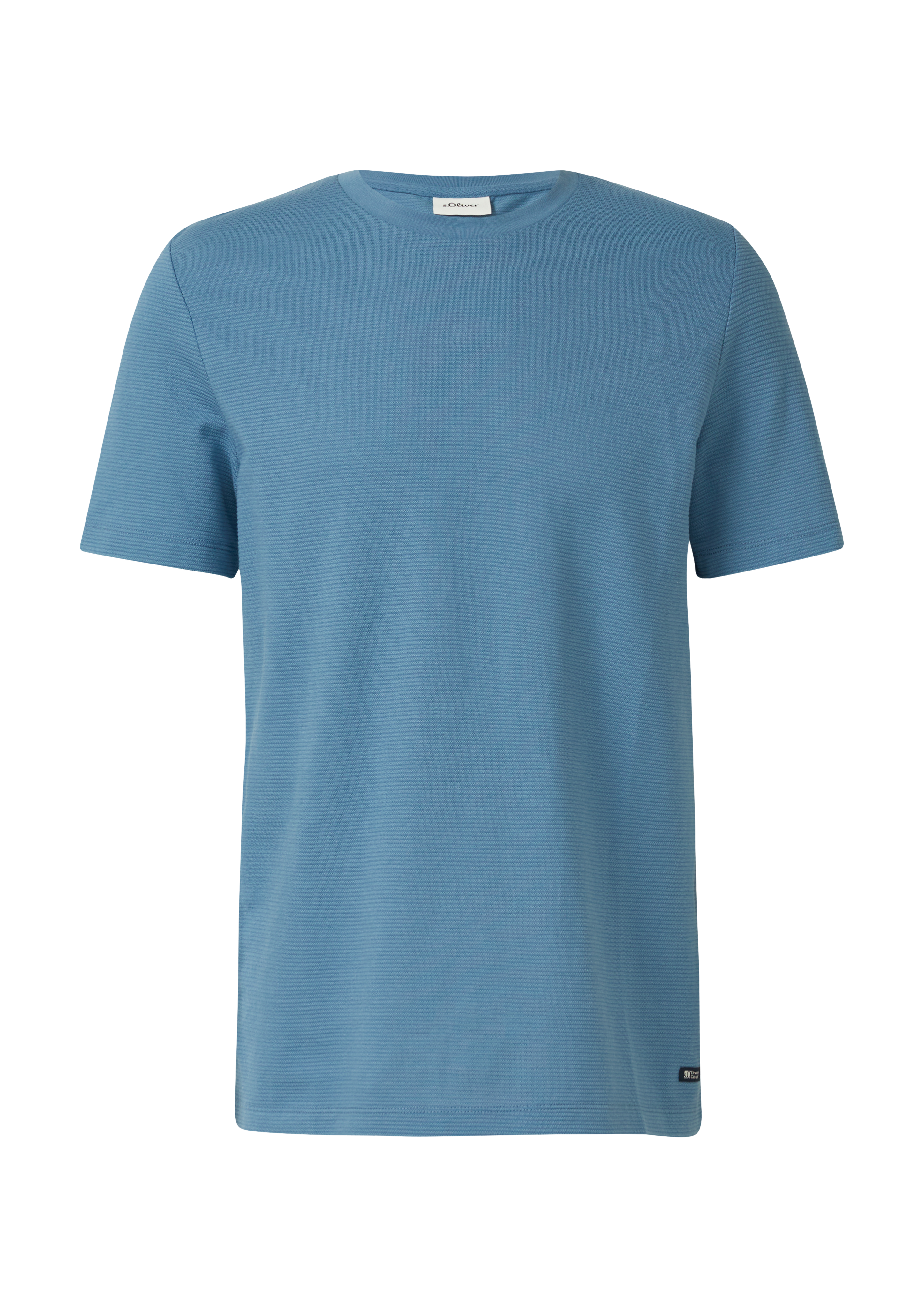 Gestructureerd T-shirt van katoenmix