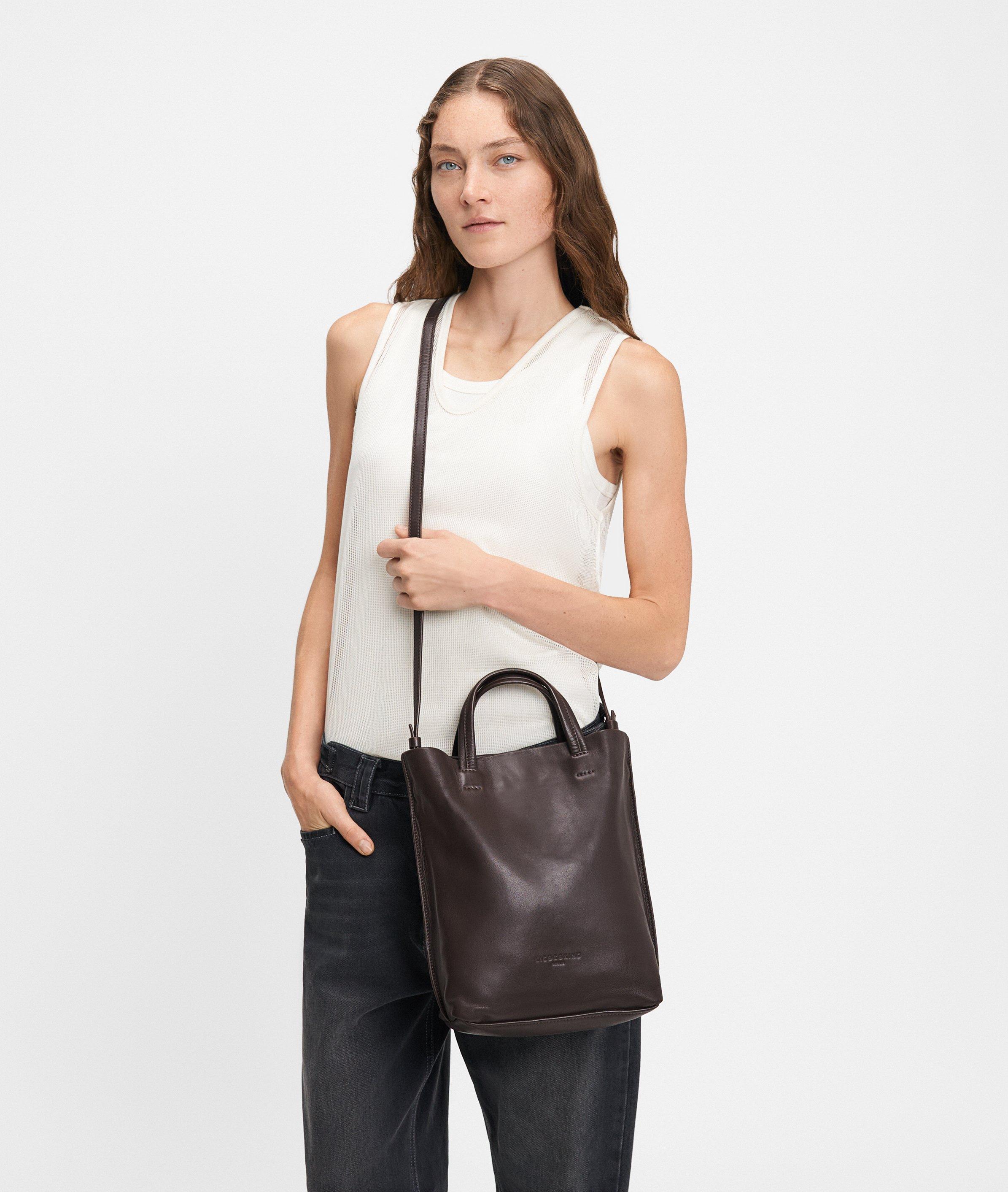 Hera Tote M in brown, black & purple