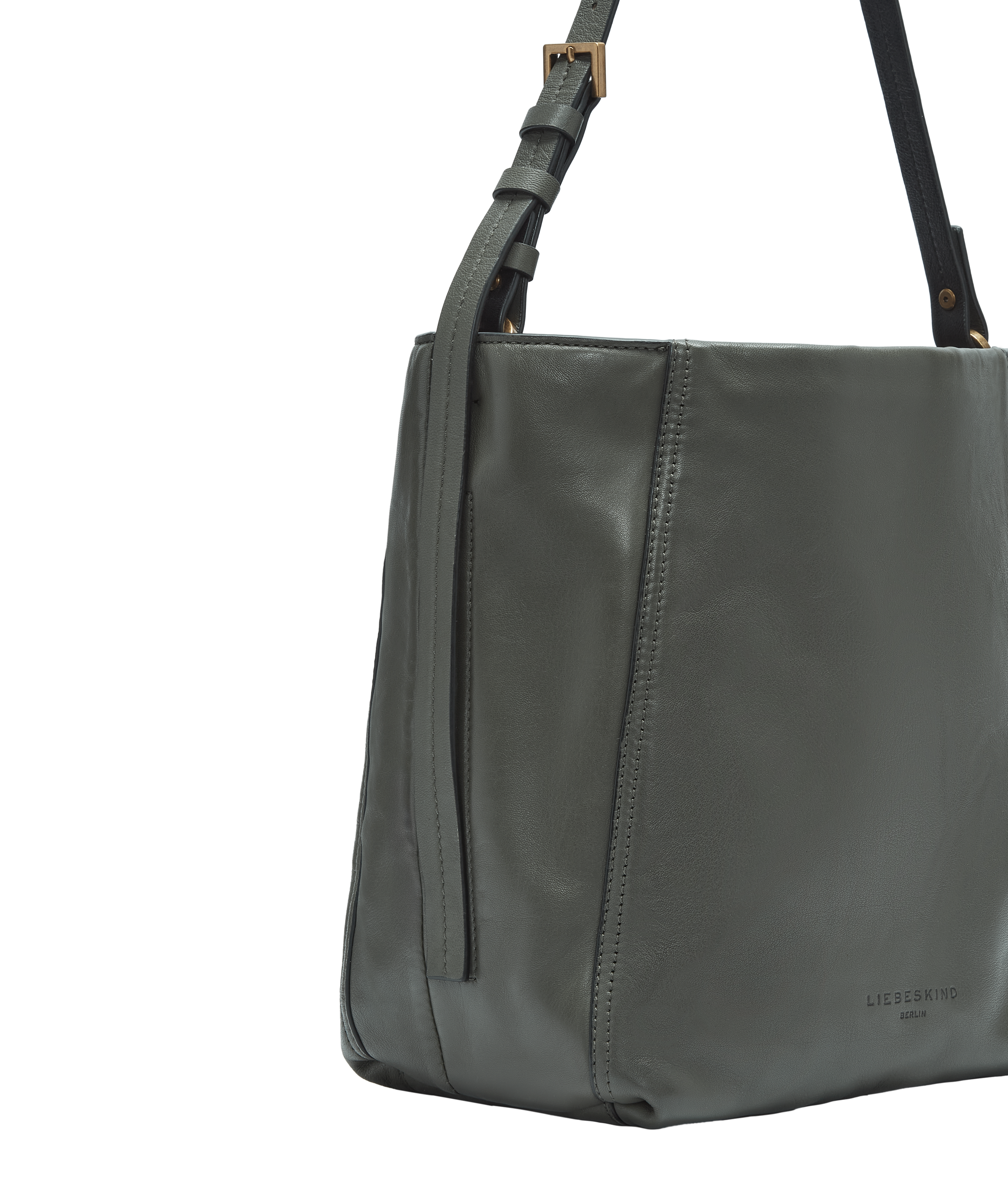 LIEBESKIND BERLIN Ruffle Cloud Suede Hobo Bag M Milk