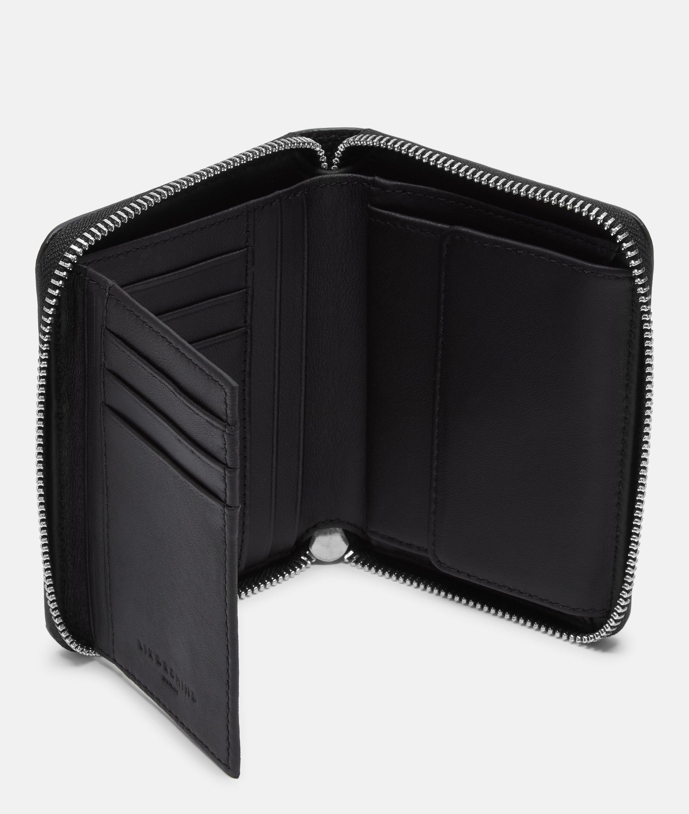 Conny portemonnee M in zwart, bruin, blauw & groen