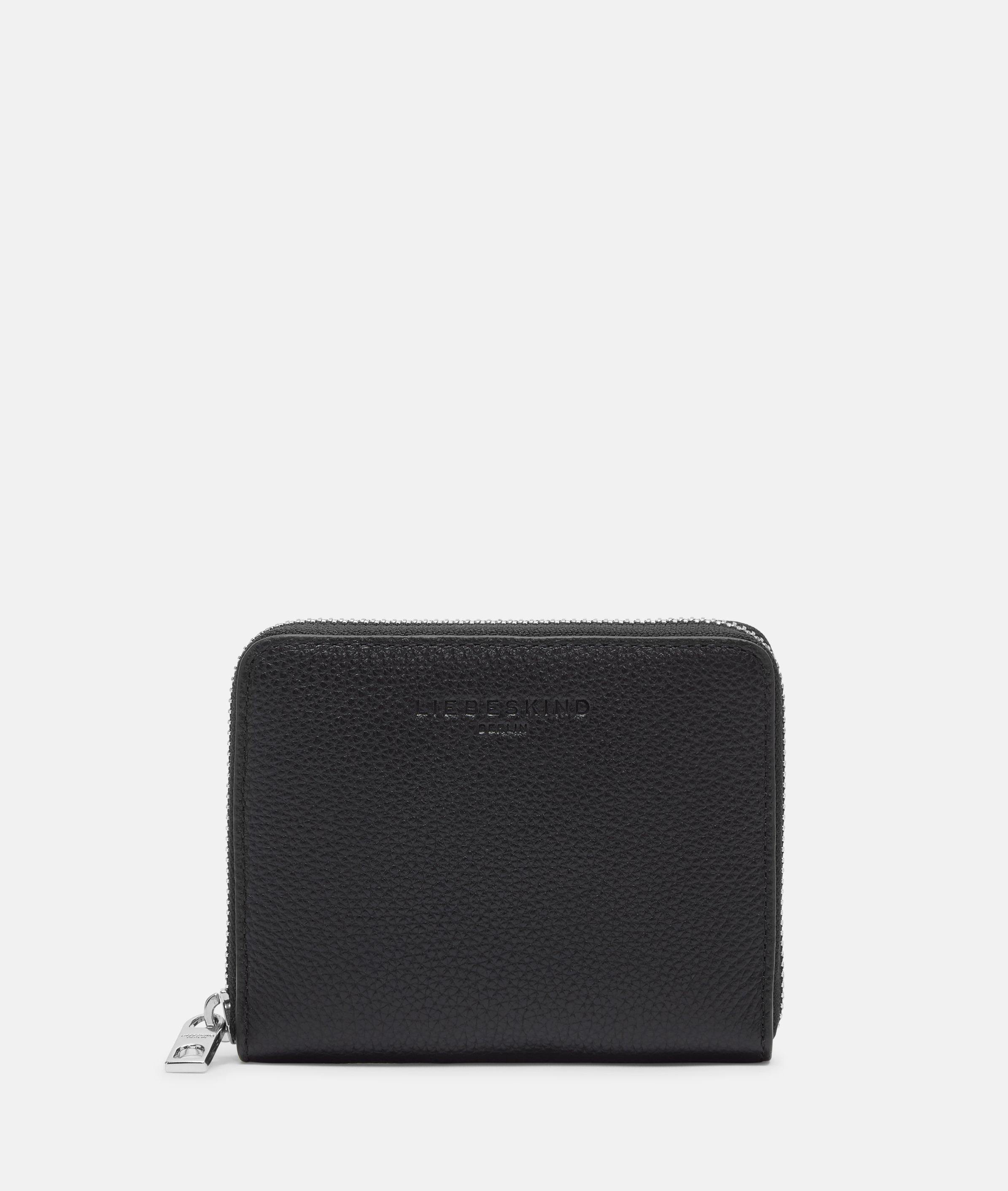 Conny portemonnee M in zwart, bruin, blauw & groen