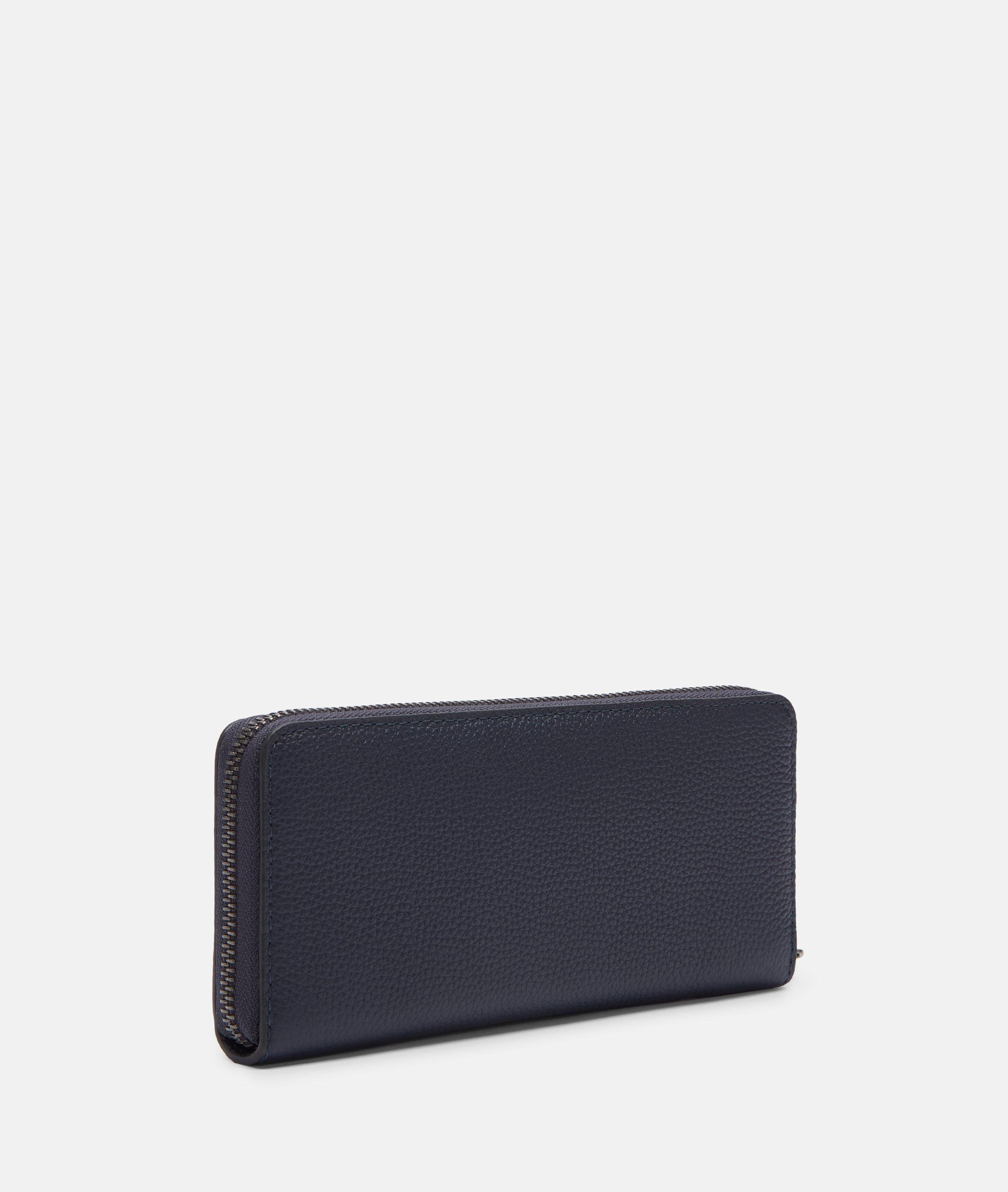 Portemonnee in blauw, beige, zwart & groen