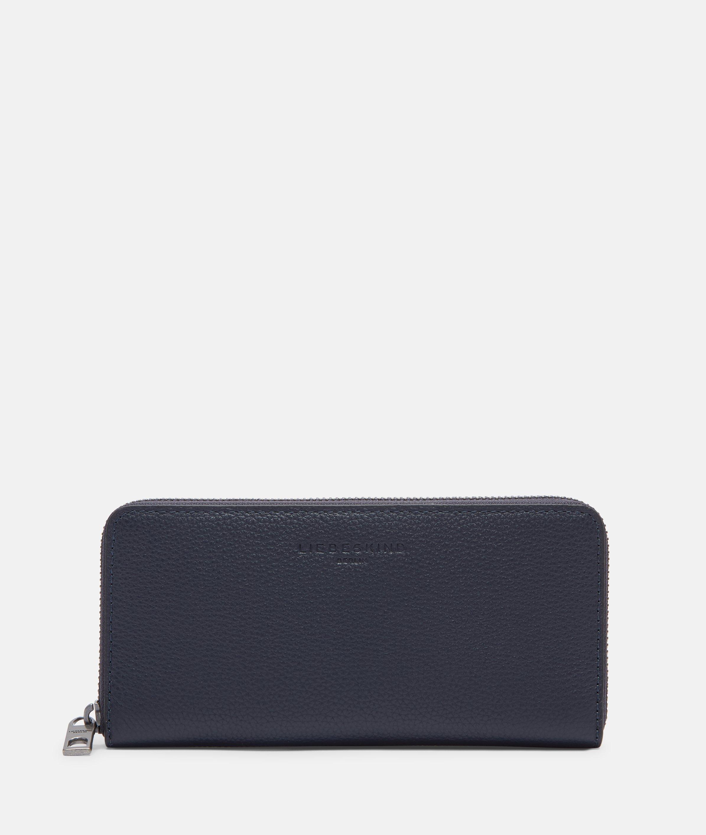 Portemonnee in blauw, beige, zwart & groen