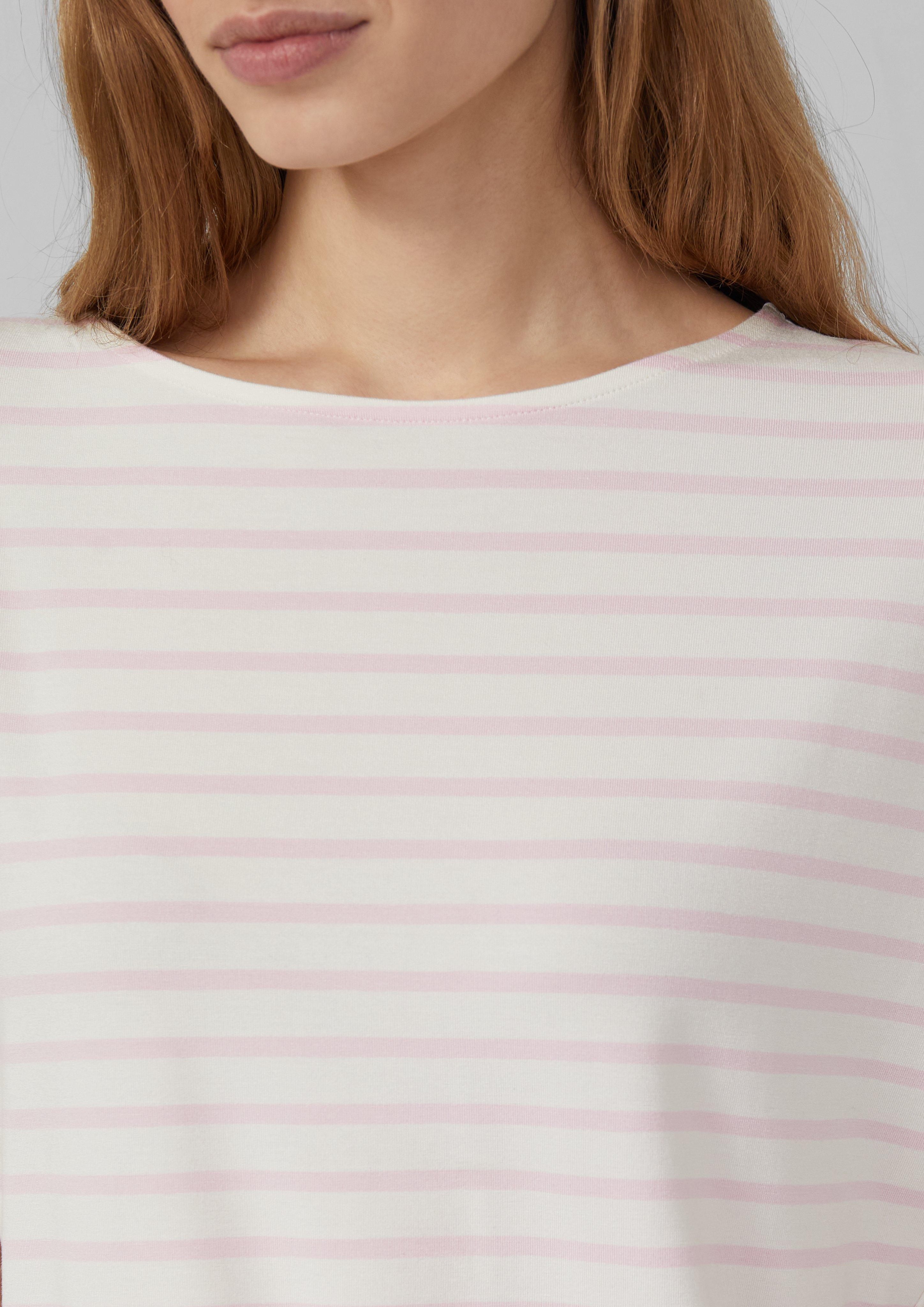 Fließendes Jersey-Shirt mit überschnittenen Schultern