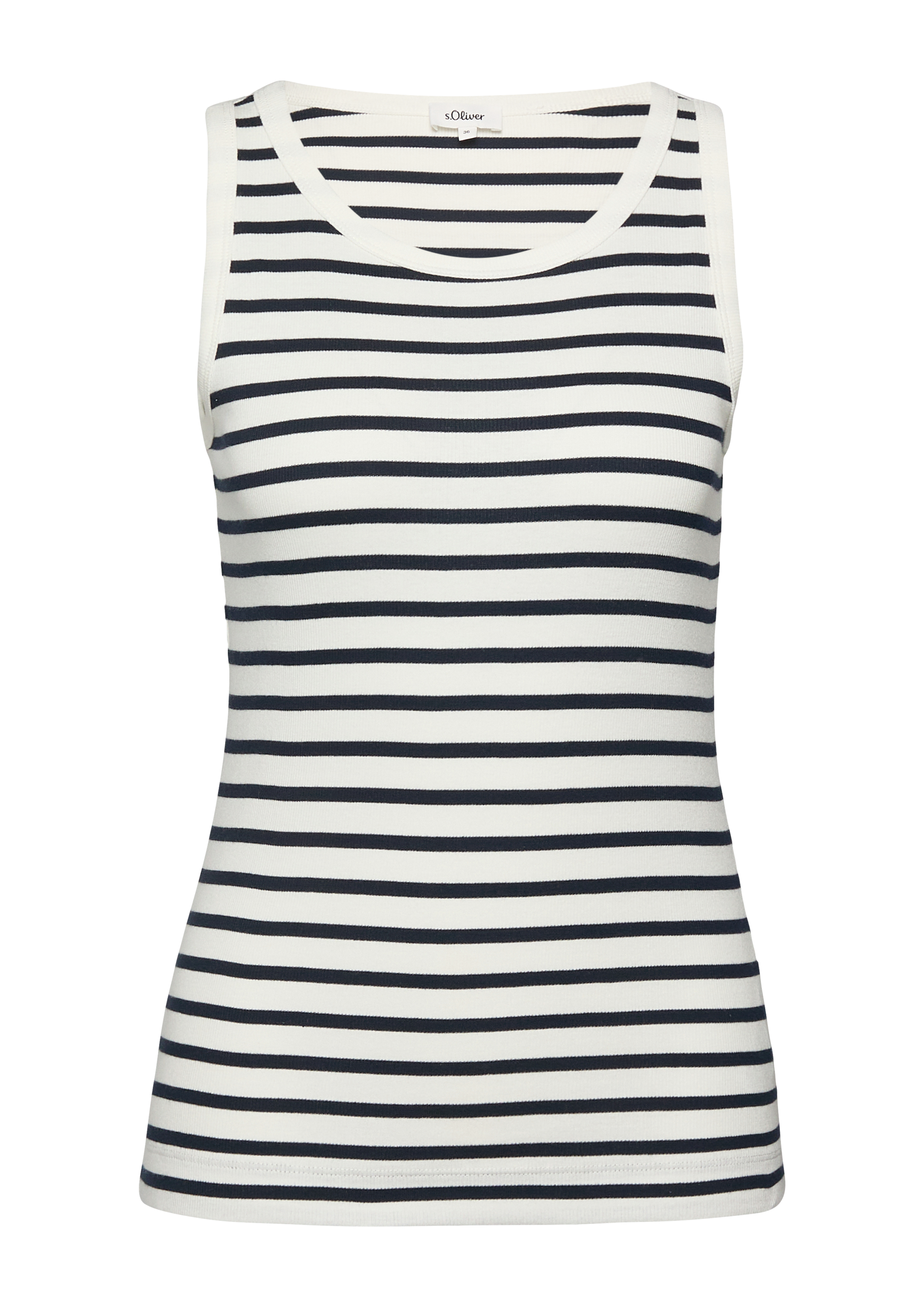 s.Oliver x Heidi Klum: geribde tanktop met een slim fit