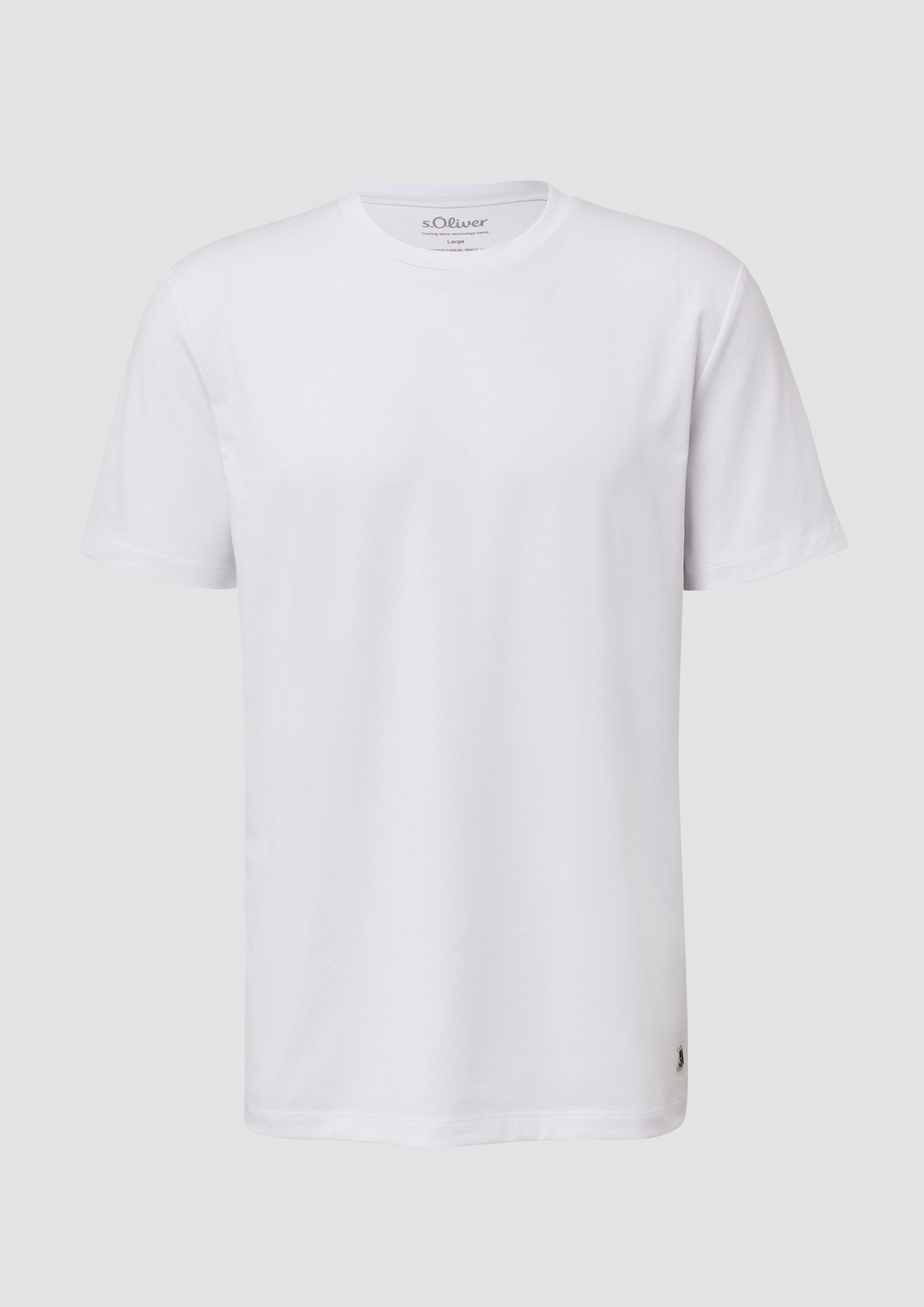 s.Oliver - Performance T-Shirt mit Cooling Effekt, Herren, weiß