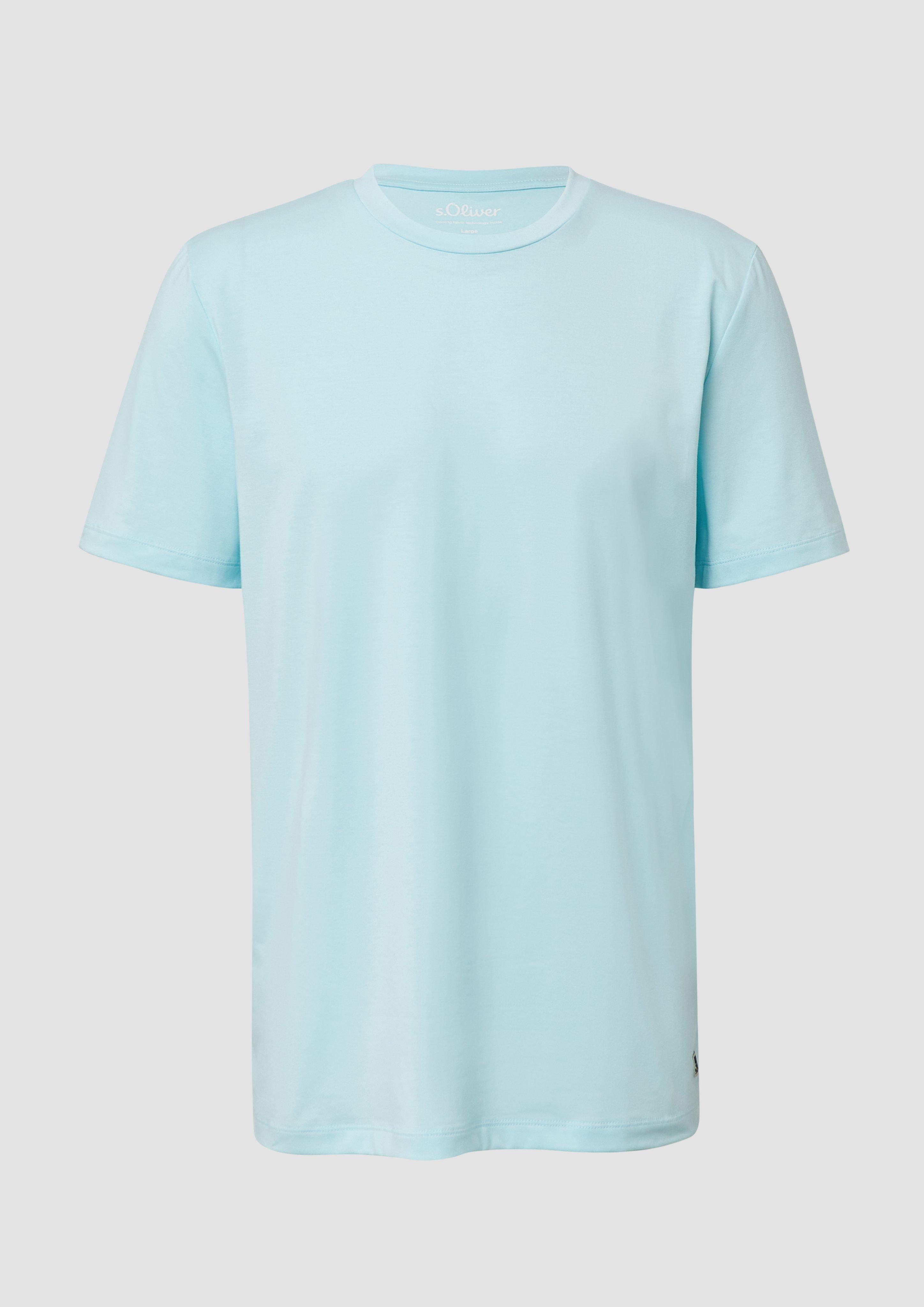 s.Oliver - Performance T-Shirt mit Cooling Effekt, Herren, türkis