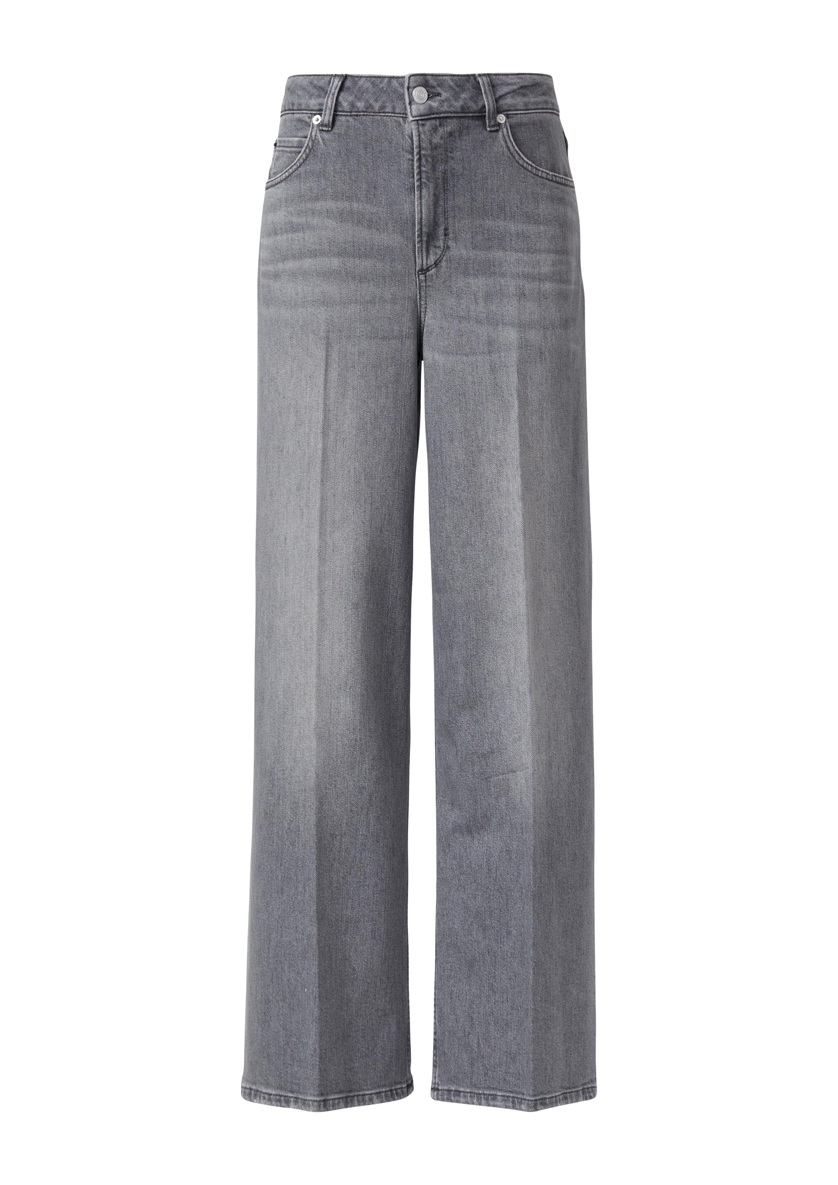 High-rise denim with wide leg - Grey | SCAYLE