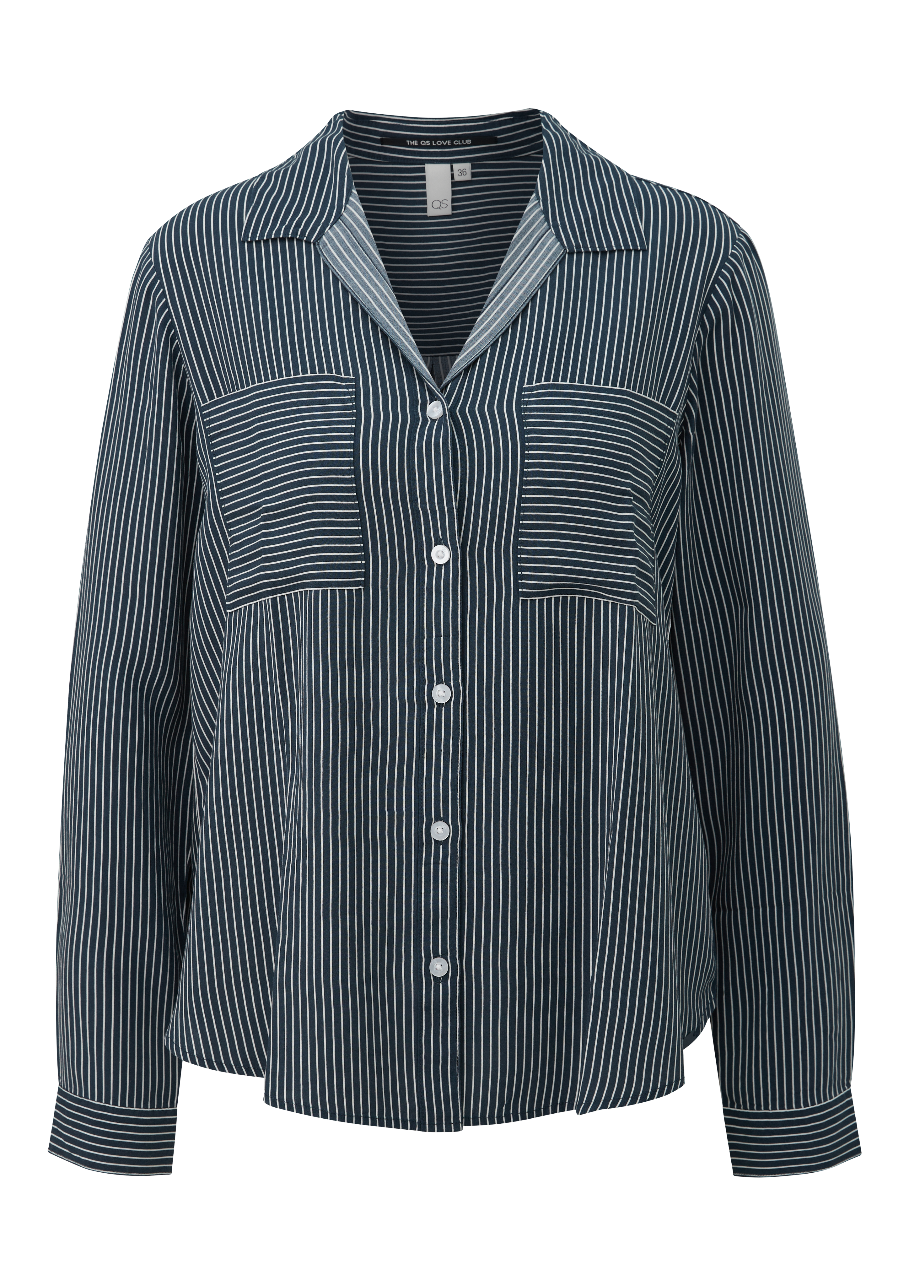 Viscose blouse met oprolmouwen